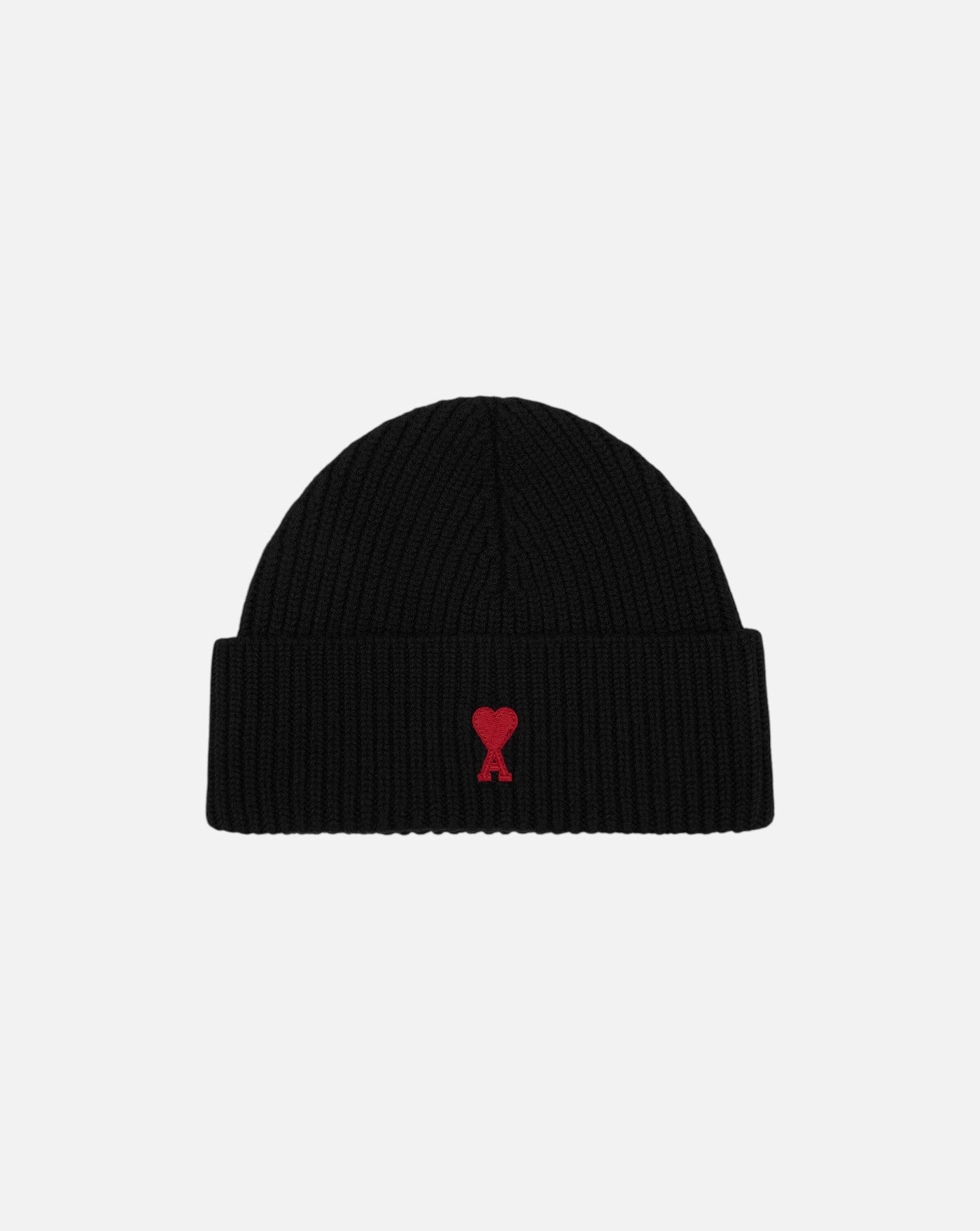 Gorro Ami Paris Quota Beanie with Red Ami de Coeur BFUHA116 018 009 AMI PARIS