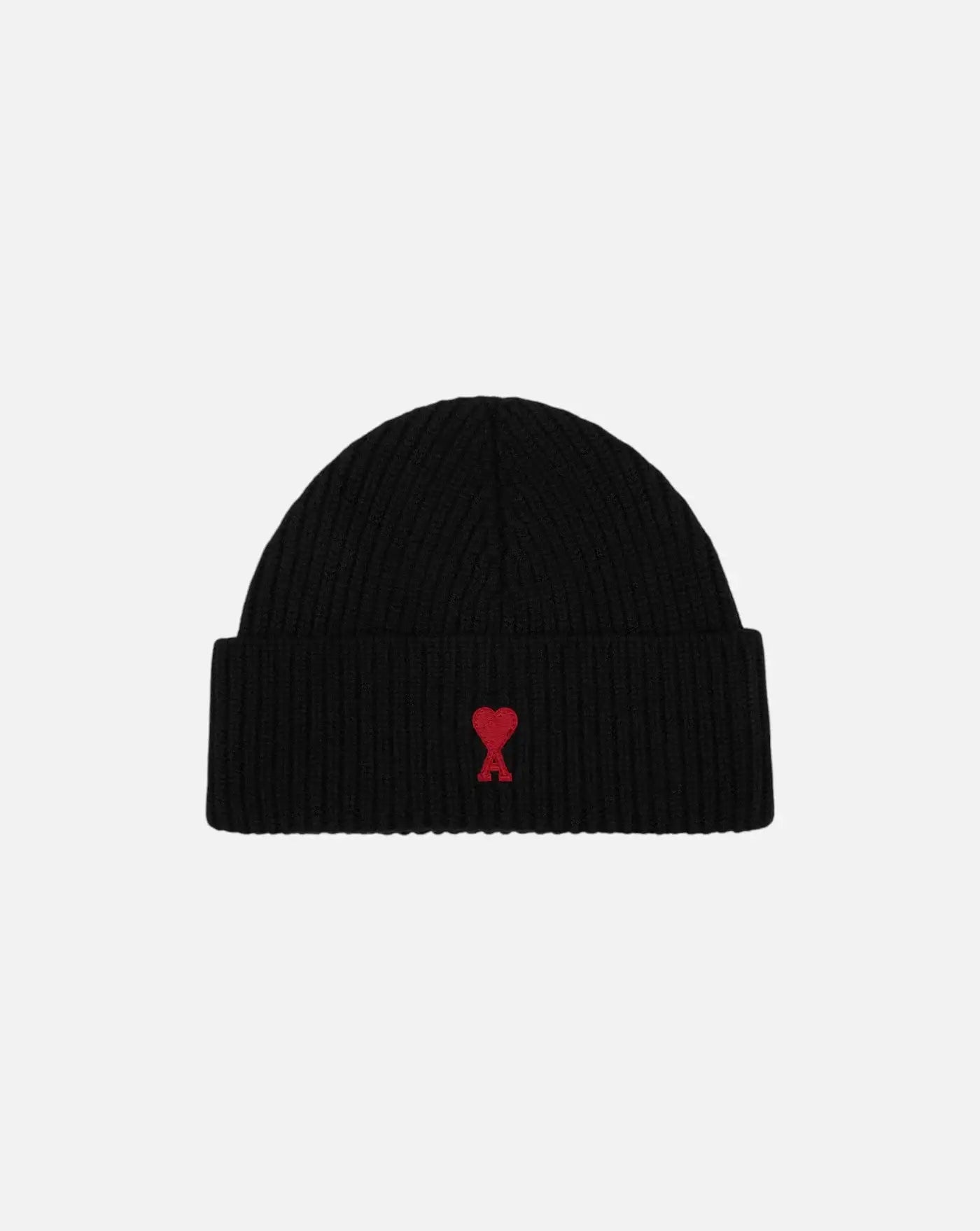 Gorro Ami Paris Quota Beanie with Red Ami de Coeur BFUHA116 018 009 AMI PARIS