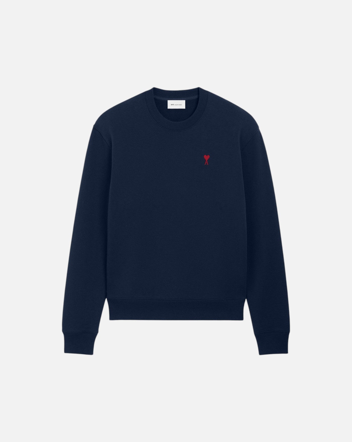 Sudadera Ami Paris Quota with Red Ami de Coeur BFUSW035 730 430 NIGHT BLUE AMI PARIS
