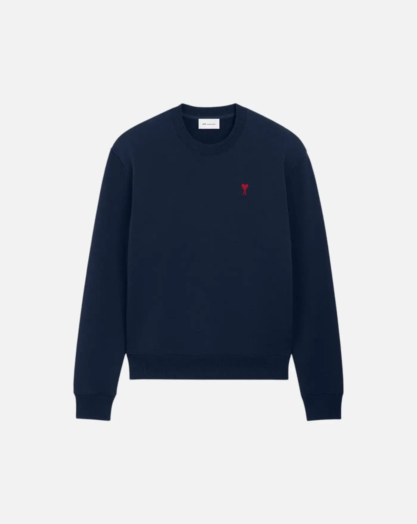 Sudadera Ami Paris Quota with Red Ami de Coeur BFUSW035 730 430 NIGHT BLUE AMI PARIS