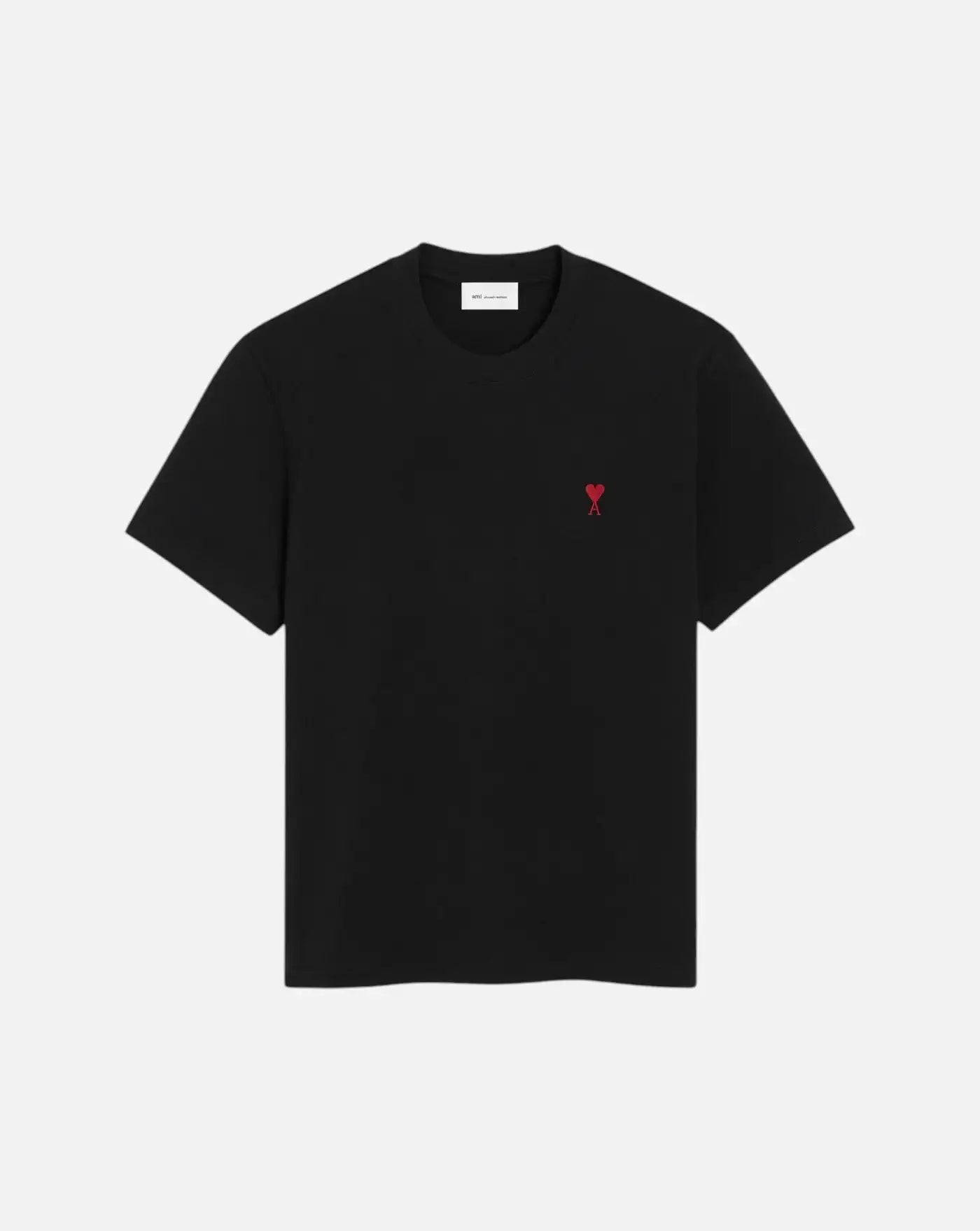 Camiseta Ami Paris with Red Ami de Coeur BFUTS035 724 001 BLACK AMI PARIS
