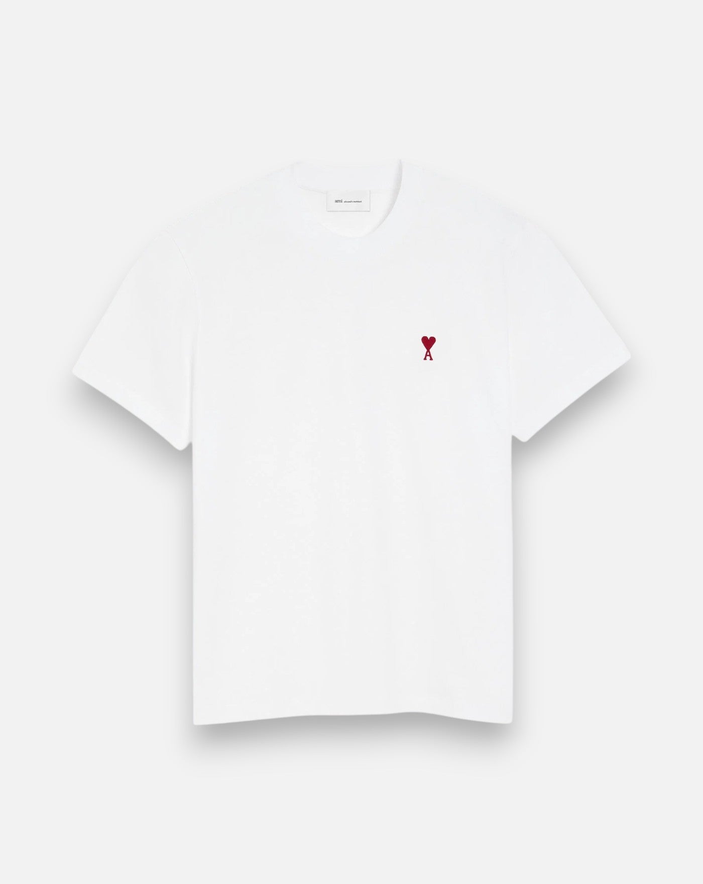 Camiseta Ami Paris with Red Ami de Coeur BFUTS035 724 100 WHITE AMI PARIS