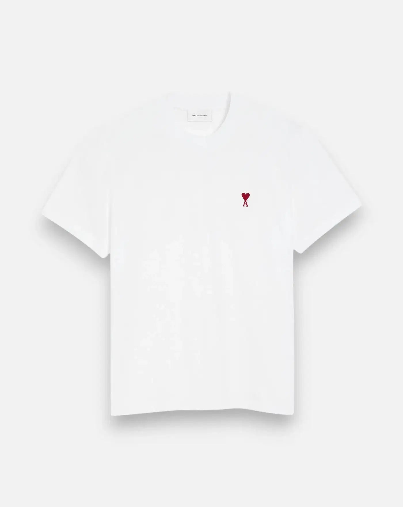 Camiseta Ami Paris with Red Ami de Coeur BFUTS035 724 100 WHITE AMI PARIS
