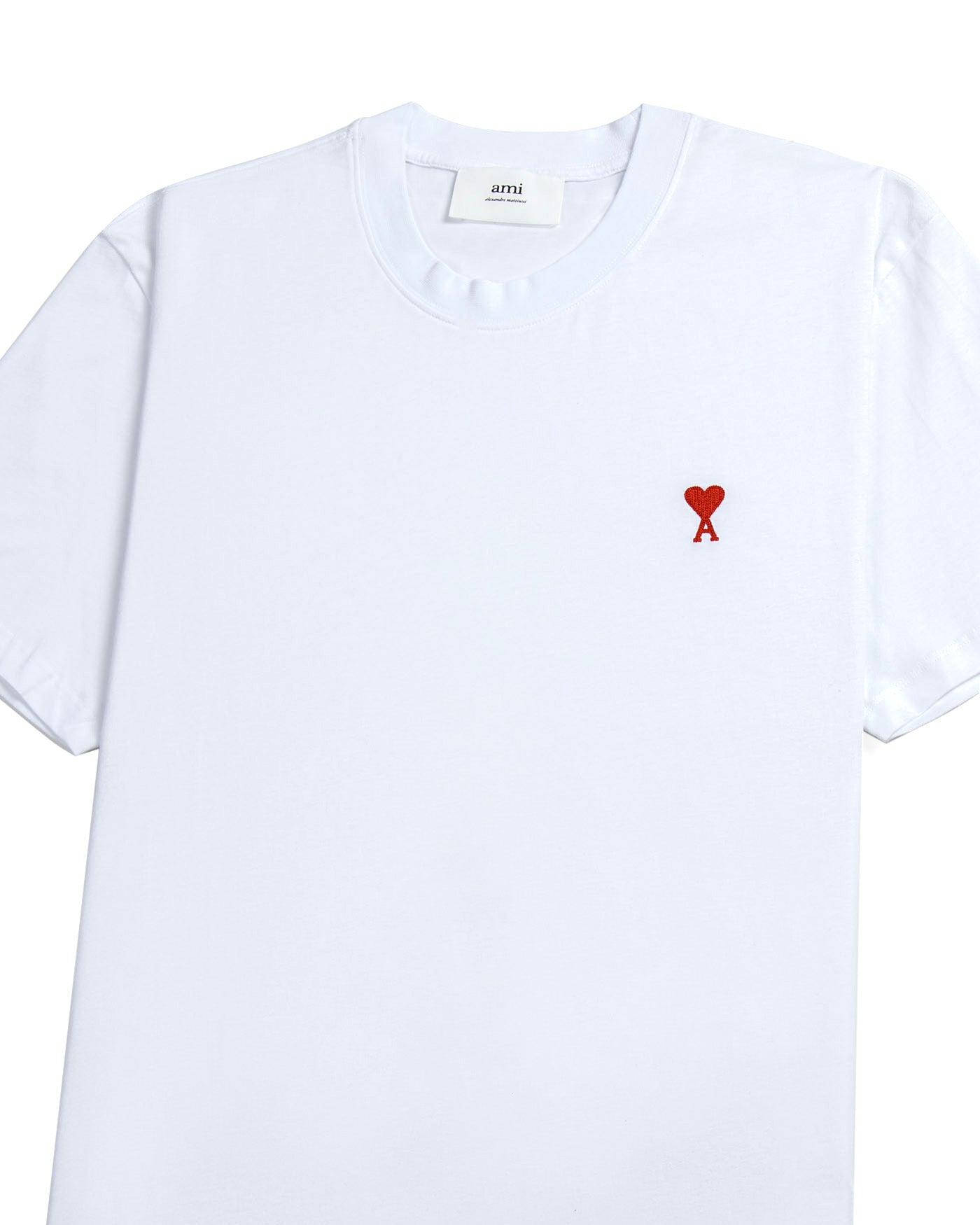 Camiseta Ami Paris with Red Ami de Coeur BFUTS035 724 100 WHITE AMI PARIS