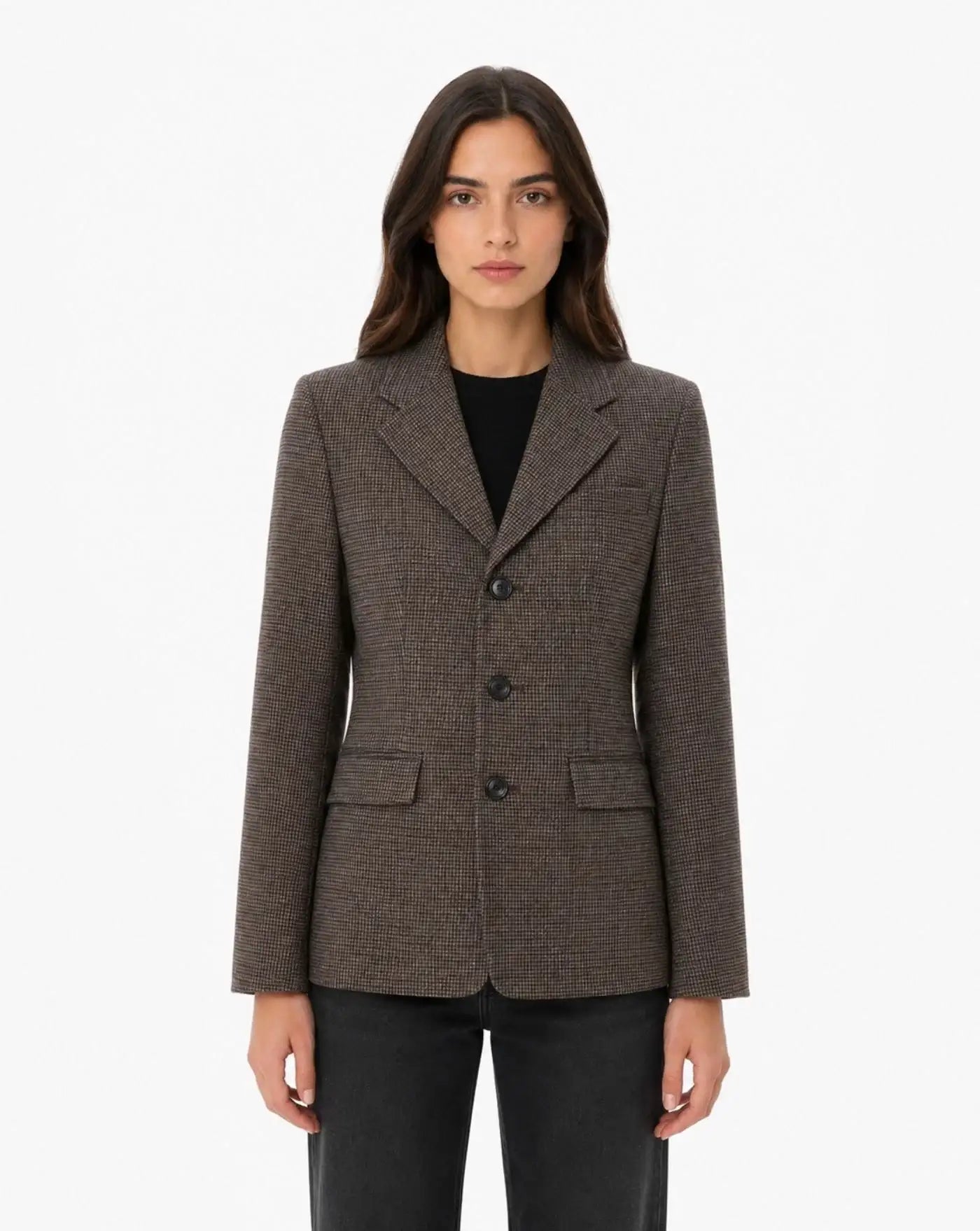 Chaqueta Ami Paris Fitted Jacket FBV771WV0219 A256 CHOCOLATE AMI PARIS