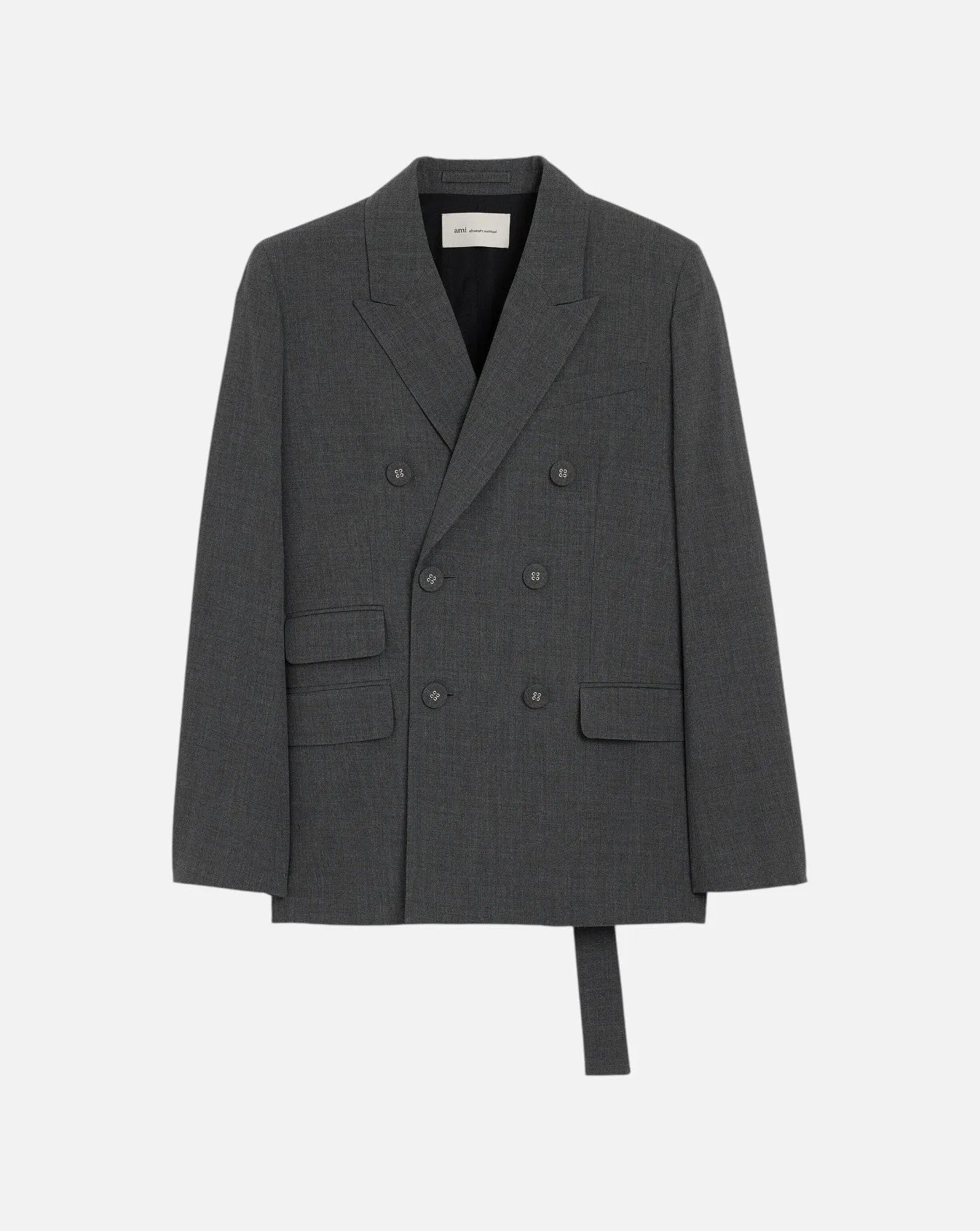 Chaqueta Ami Paris Double Breasted Boxy Blazer FBV778WV0211 A189 CARBON GREY AMI PARIS