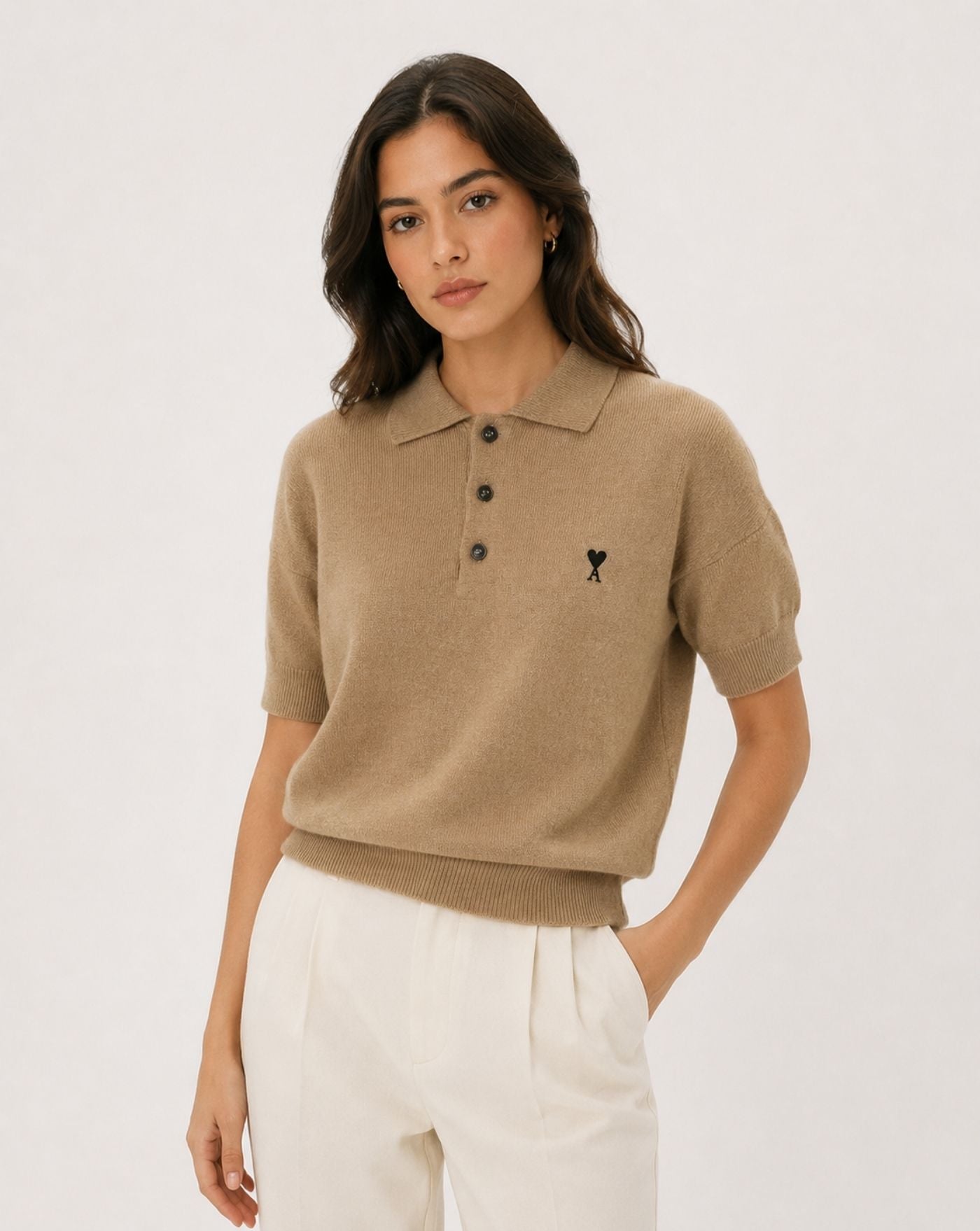 Polo Ami Paris Quota Sweater FPL458KN0197 A335 HEATHER AMI PARIS