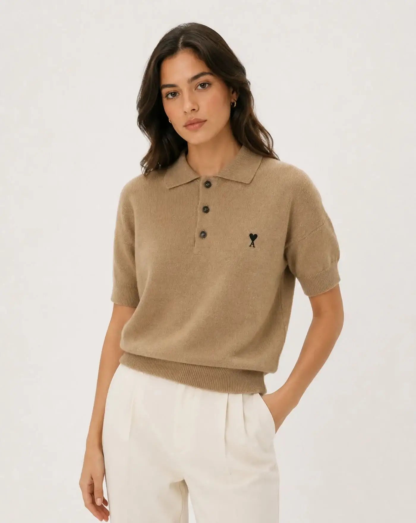 Polo Ami Paris Quota Sweater FPL458KN0197 A335 HEATHER AMI PARIS