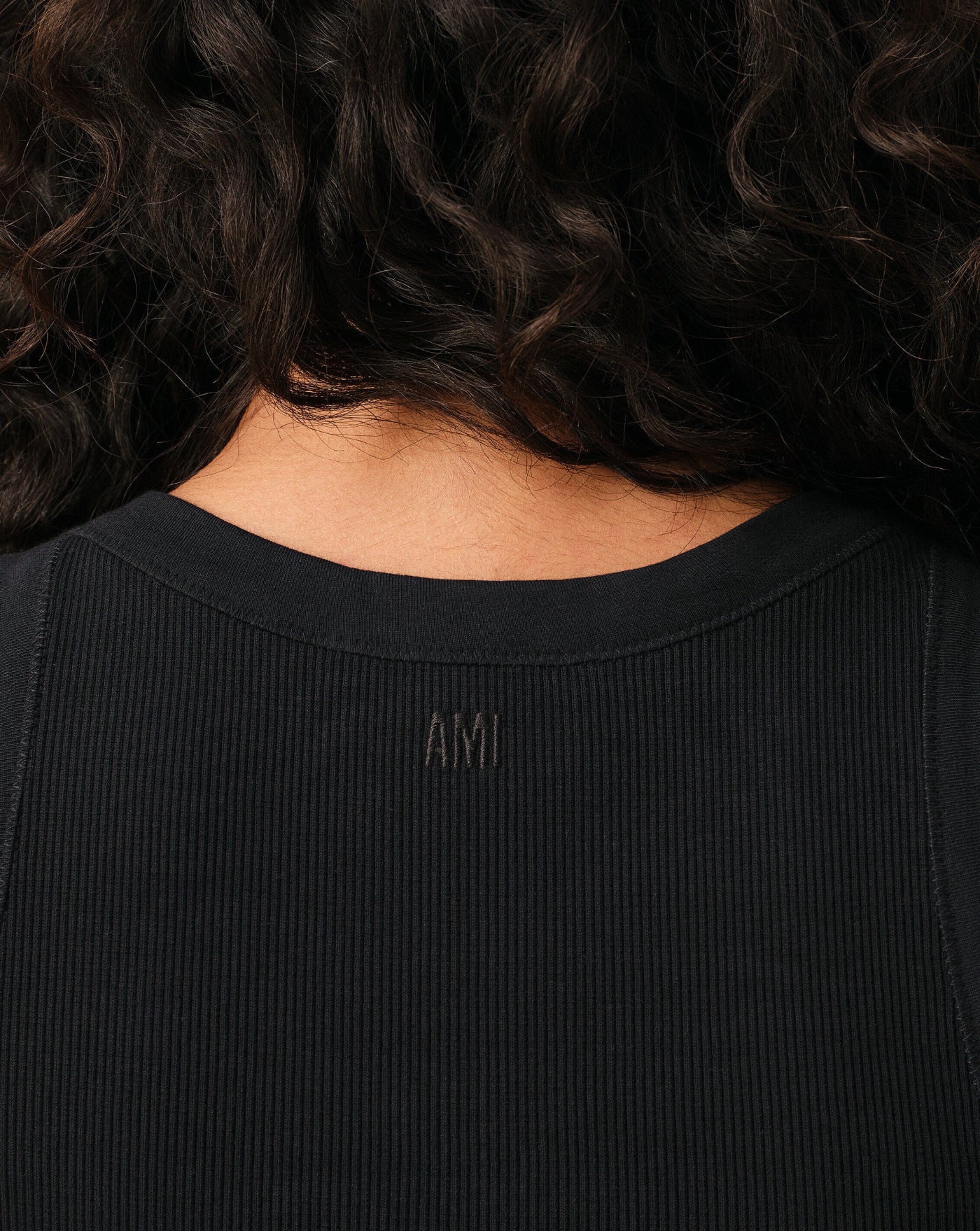 Top Ami Paris Tanktop Quota FTP811JE0117 045 BLACK/WHITE CREAM AMI PARIS