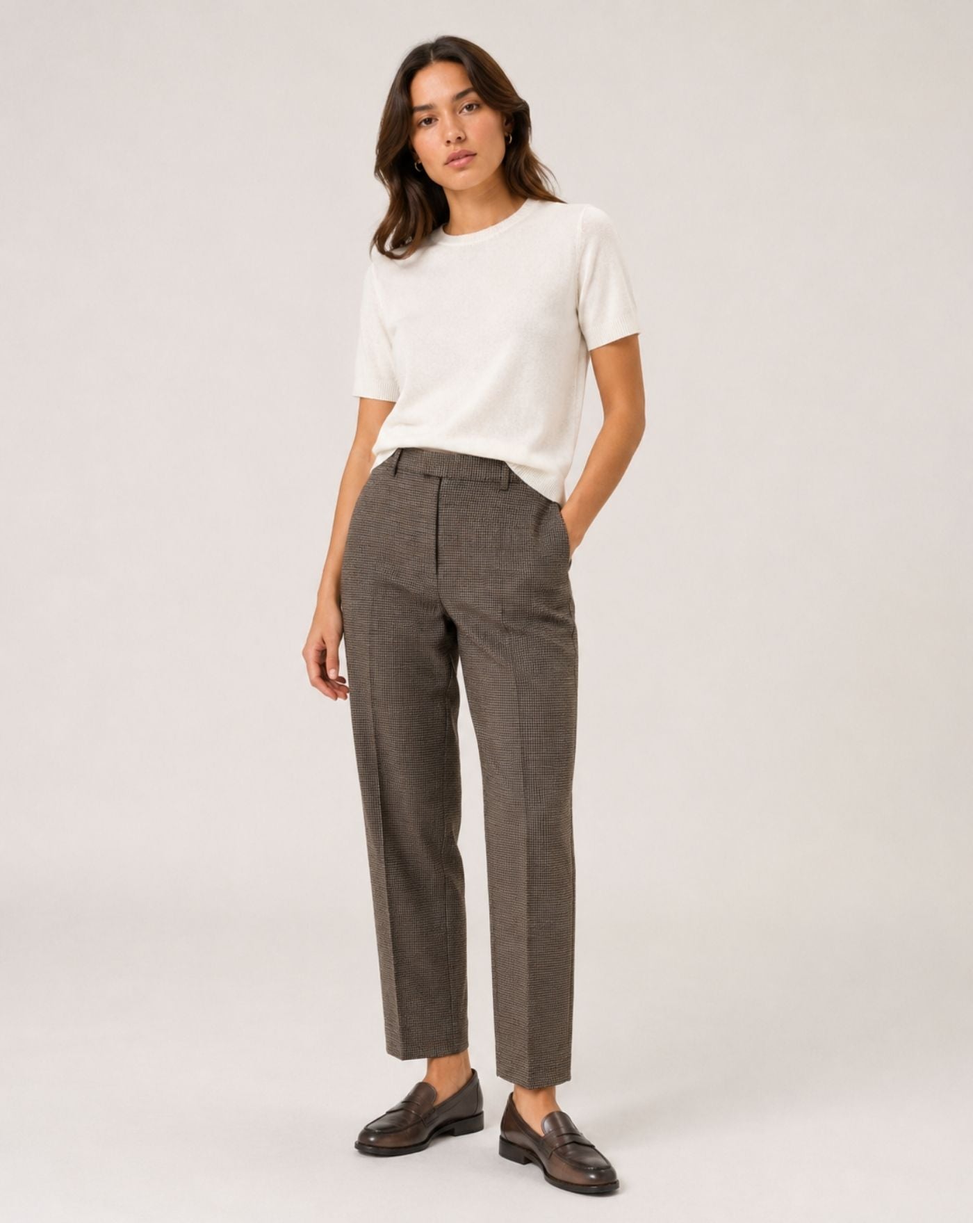 Pantalones Ami Paris Balloon Trousers<BR/> FTR912WV0219 A256 CHOCOLATE AMI PARIS