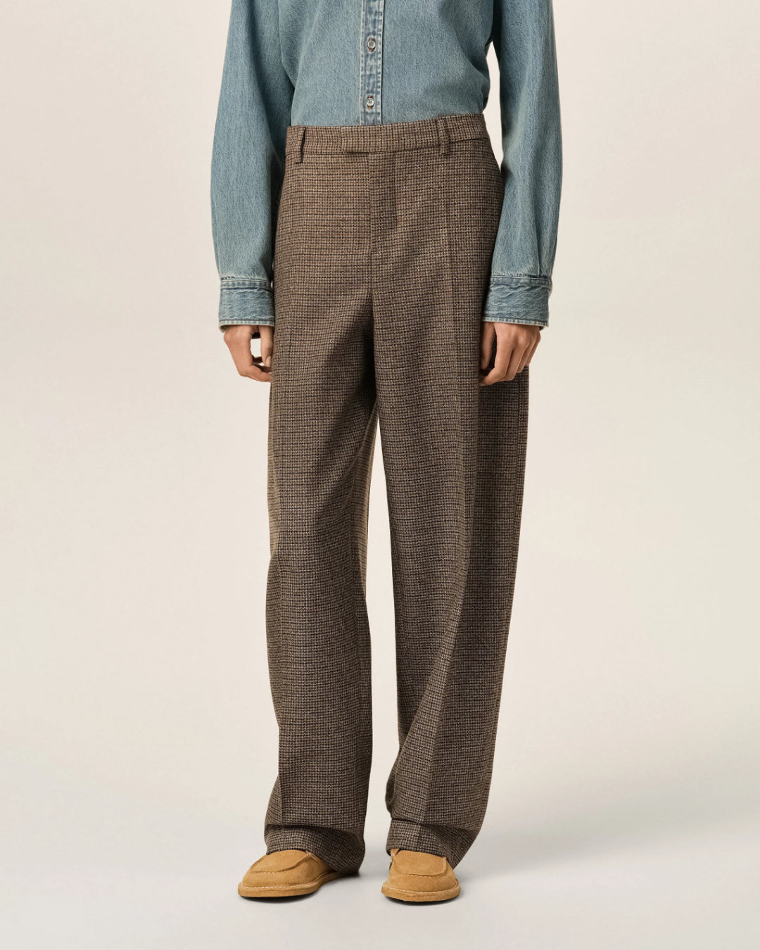 Pantalones Ami Paris Balloon Trousers<BR/> FTR912WV0219 A256 CHOCOLATE AMI PARIS