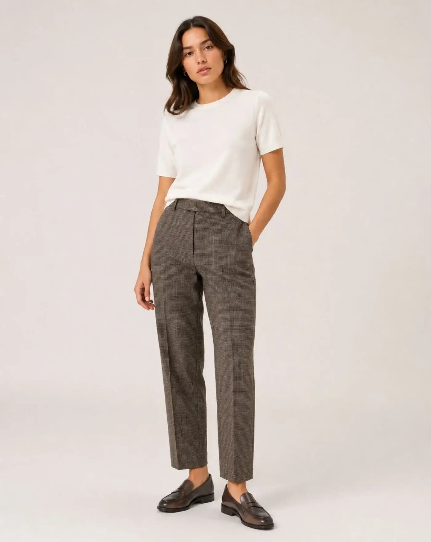 Pantalones Ami Paris Balloon Trousers<BR/> FTR912WV0219 A256 CHOCOLATE AMI PARIS