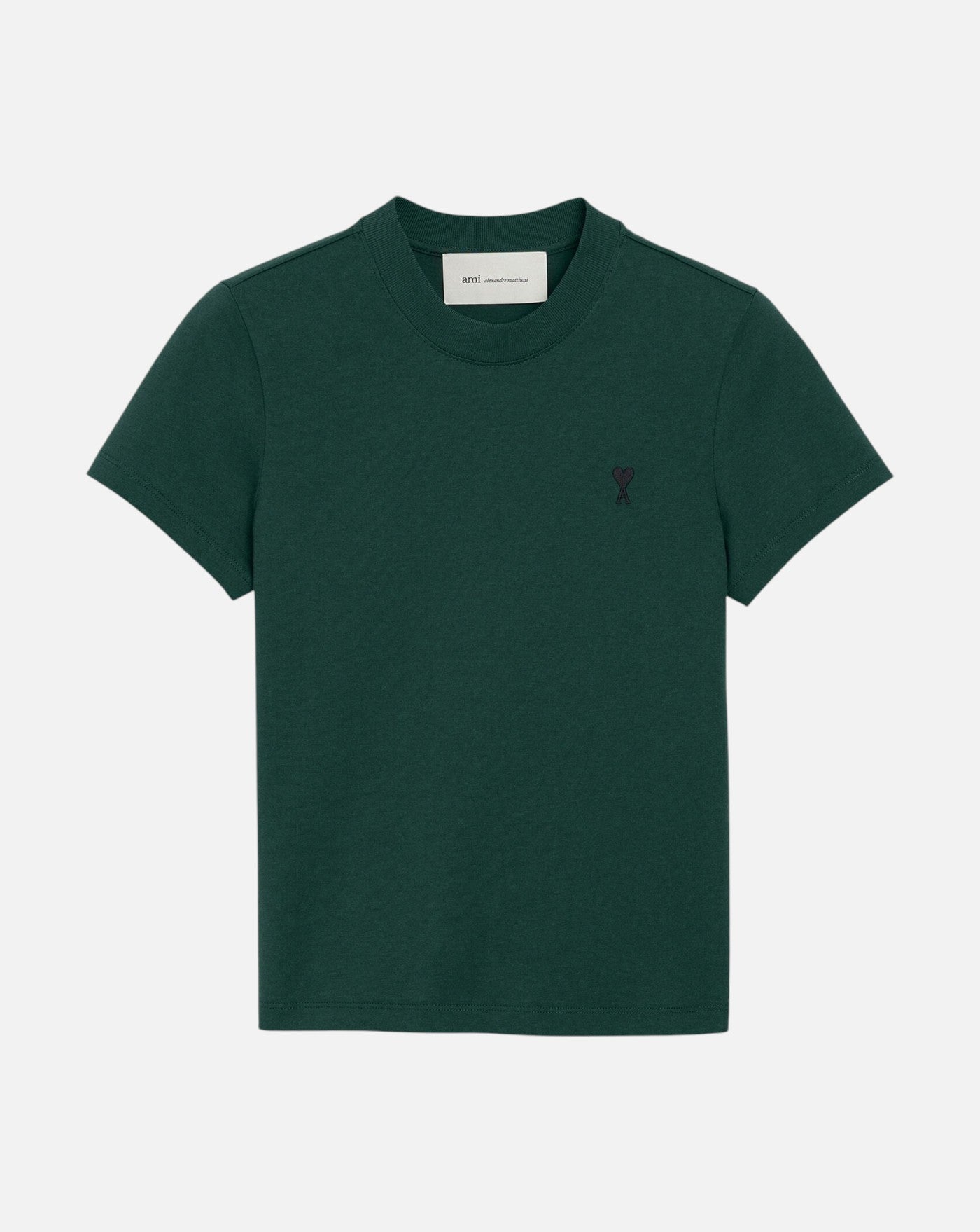 Camiseta Ami Paris Ami de Coeur FTS347724 A258 BOTTLE GREEN/BLACK AMI PARIS