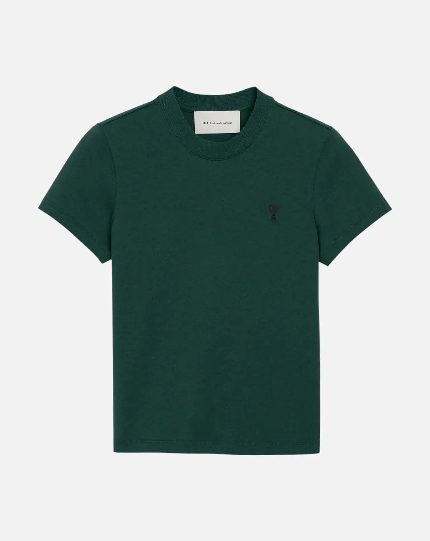 Camiseta Ami Paris Ami de Coeur FTS347724 A258 BOTTLE GREEN/BLACK AMI PARIS