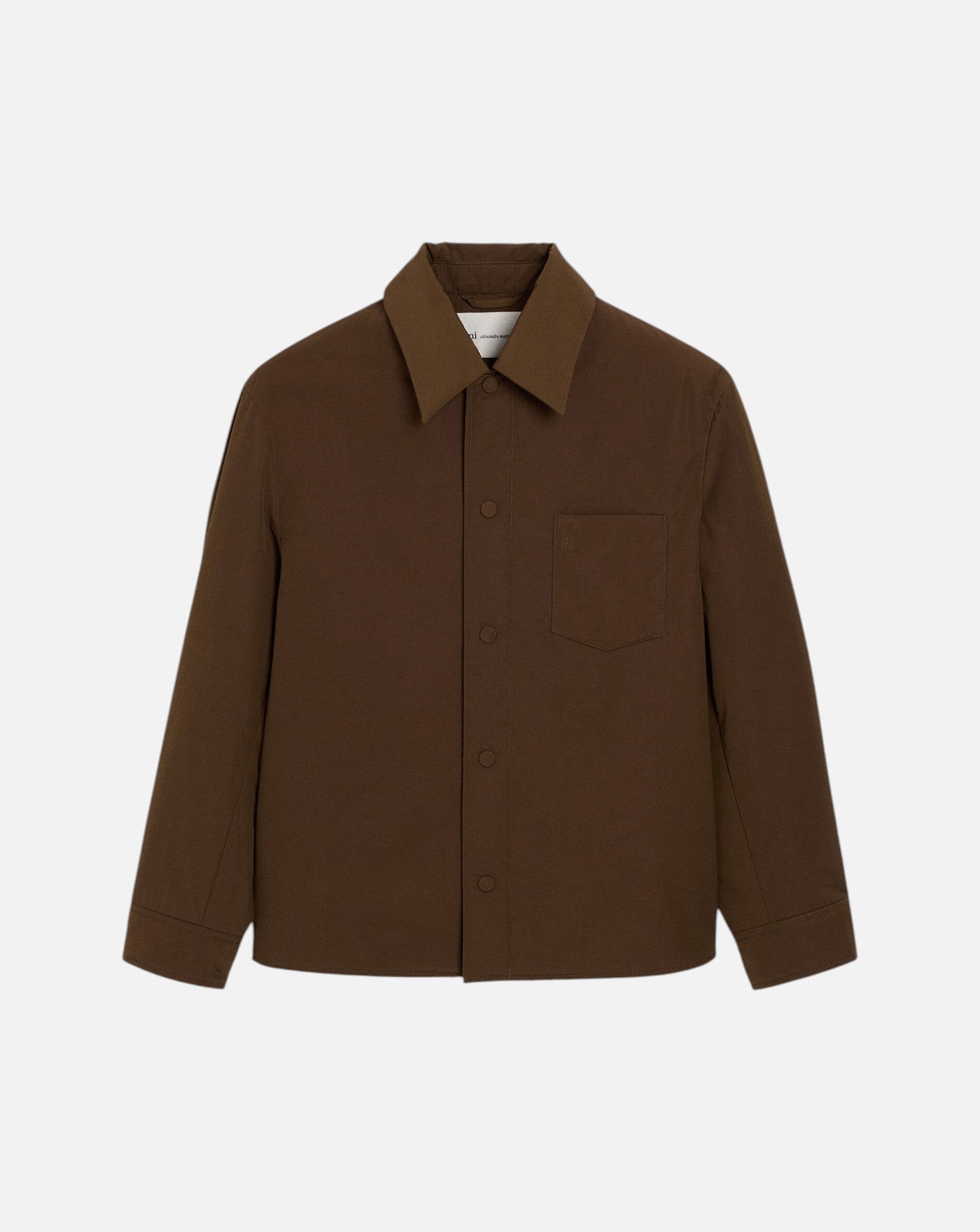 Chaqueta Ami Paris Padded Ami de Coeur Overshirt HJK829 PL0117 2221 CHOCOLATE BROWN AMI PARIS