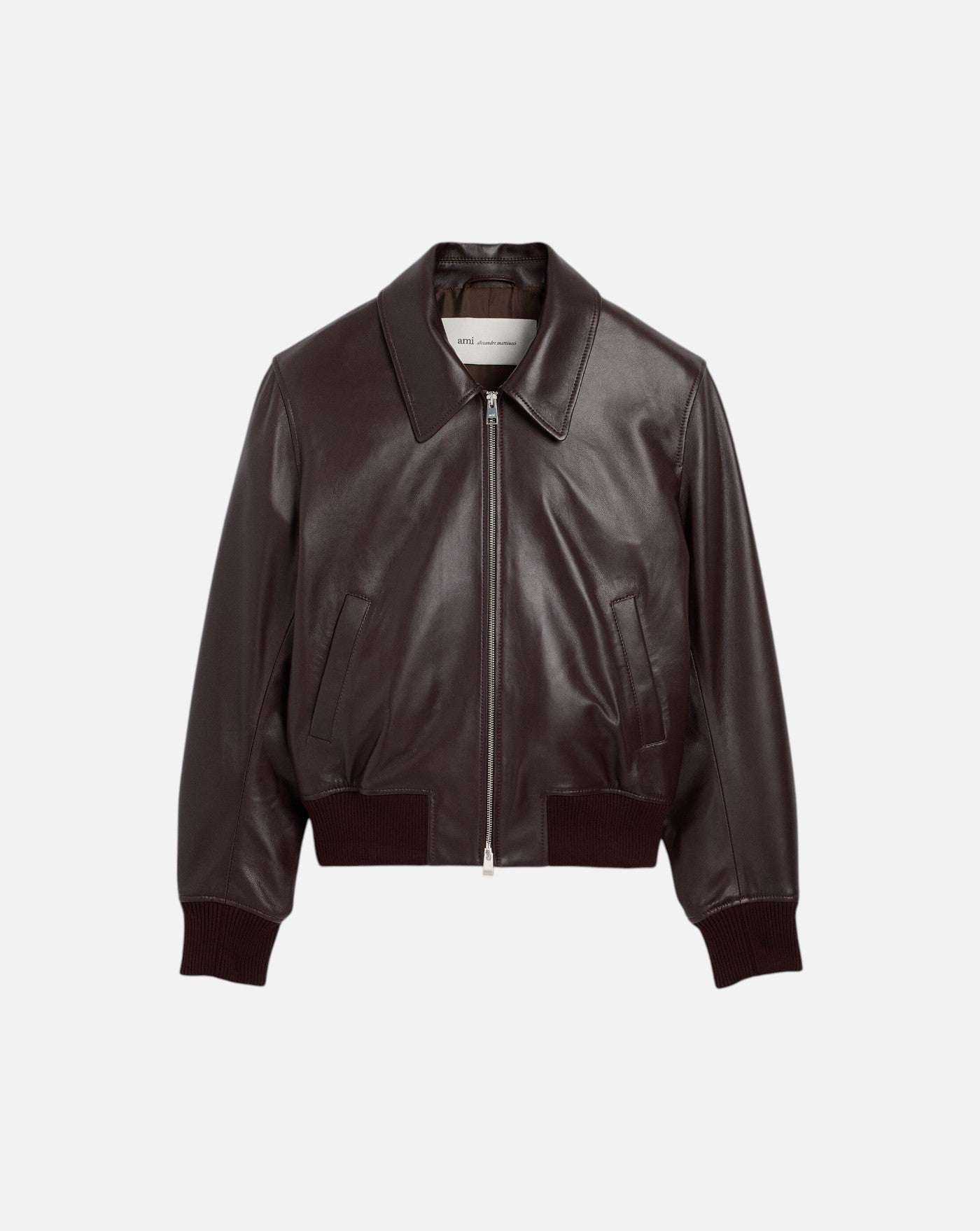 Chaqueta Ami Paris Zipped Jacket HJK850 LH0068 A235 DARK CHERRY AMI PARIS