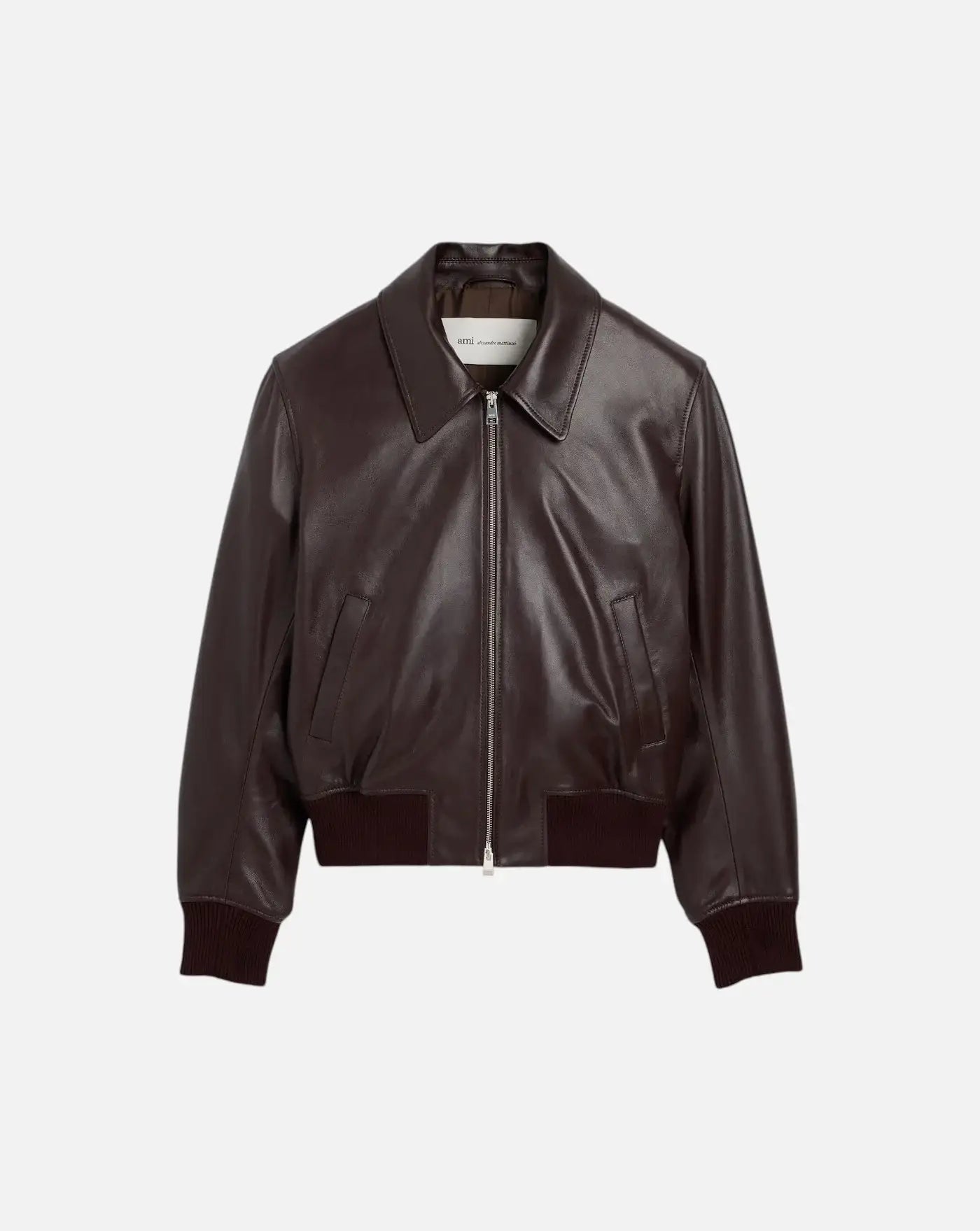 Chaqueta Ami Paris Zipped Jacket HJK850 LH0068 A235 DARK CHERRY AMI PARIS