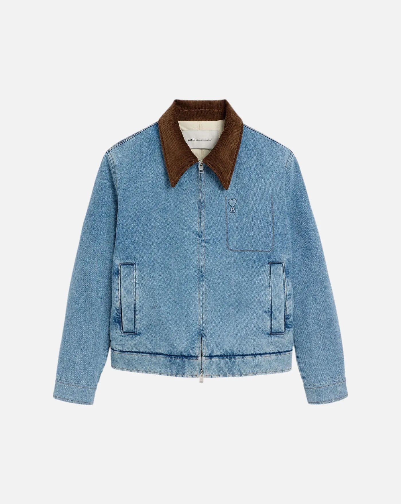 Chaqueta Ami de Coeur Jacket with Velvet Collar HJK922 DE0046 480 USED BLUE AMI PARIS