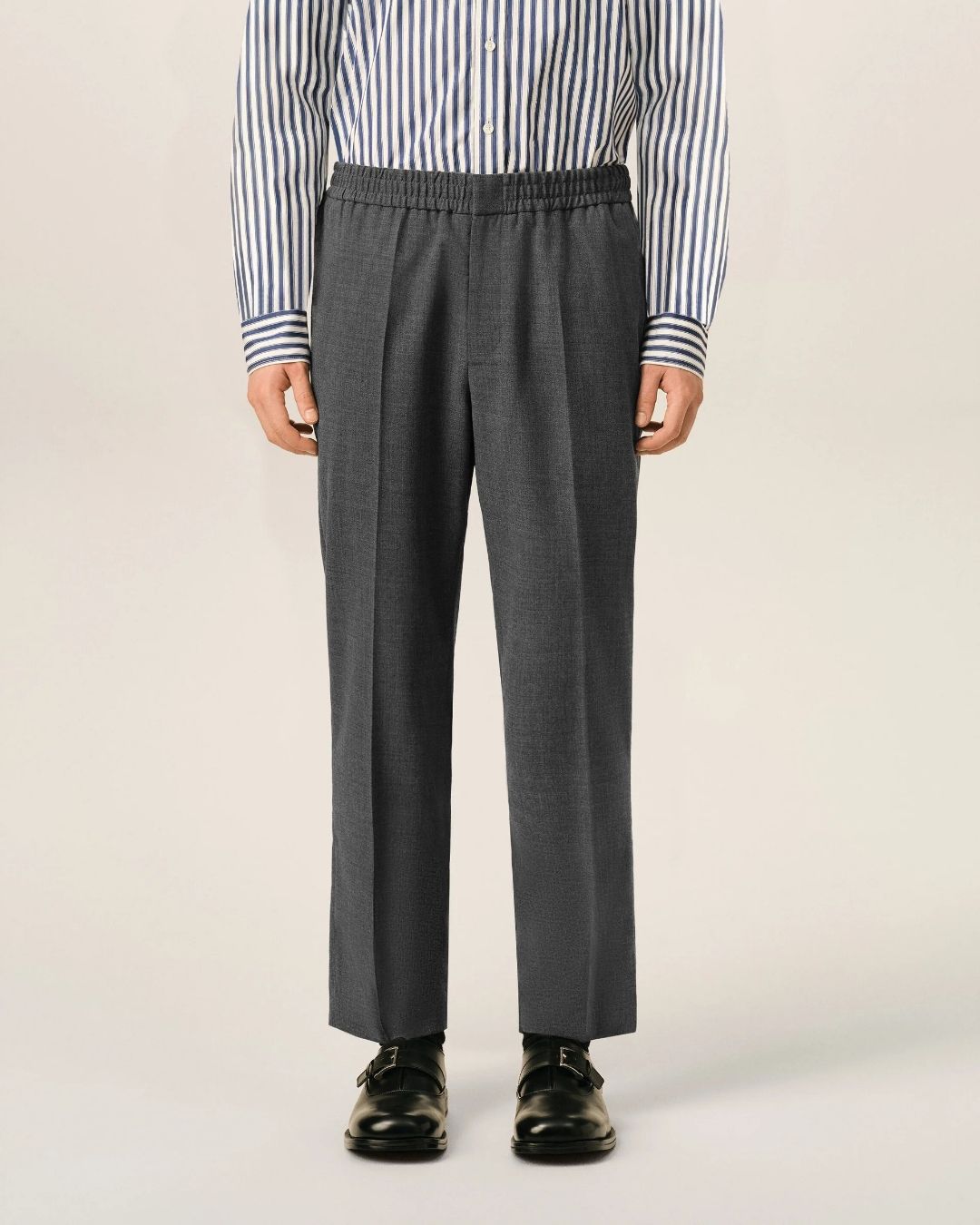 Pantalones Ami Paris Elasticated Waist Trousers HTR226 WV0211 A189 CARBON GREY AMI PARIS