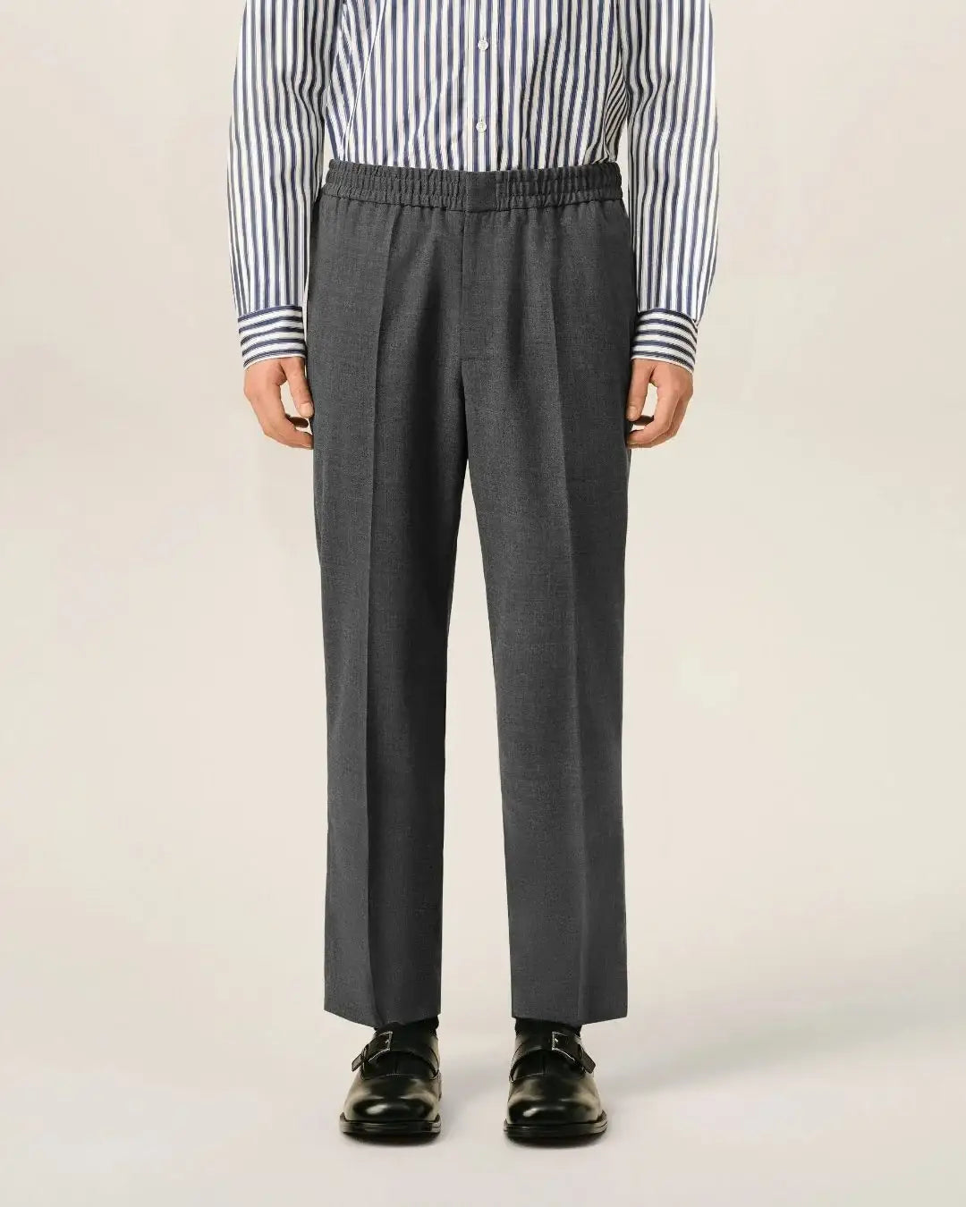 Pantalones Ami Paris Elasticated Waist Trousers HTR226 WV0211 A189 CARBON GREY AMI PARIS