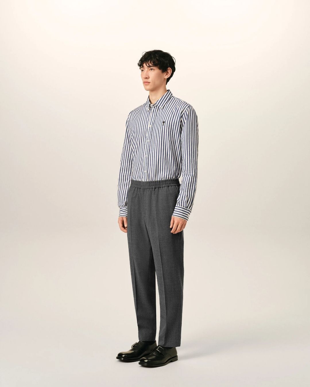 Pantalones Ami Paris Elasticated Waist Trousers HTR226 WV0211 A189 CARBON GREY AMI PARIS