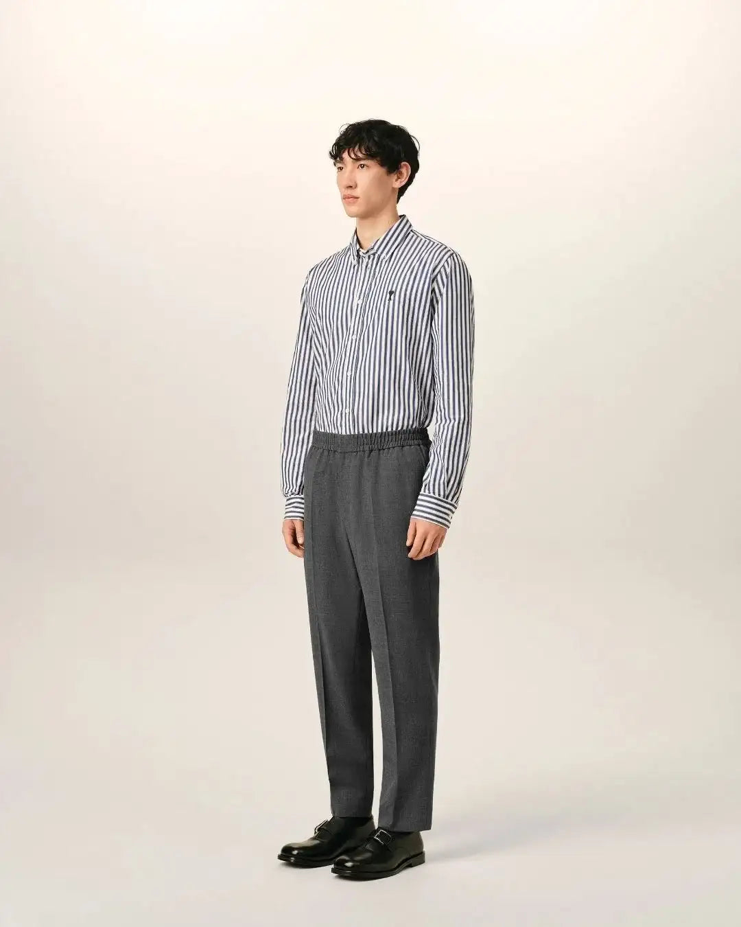 Pantalones Ami Paris Elasticated Waist Trousers HTR226 WV0211 A189 CARBON GREY AMI PARIS