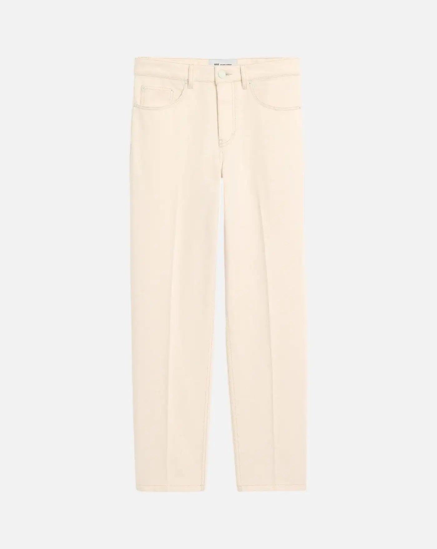 Pantalones Ami Paris Parisian Fit Jeans HTR921 DE0134 136 WHITE CREAM AMI PARIS