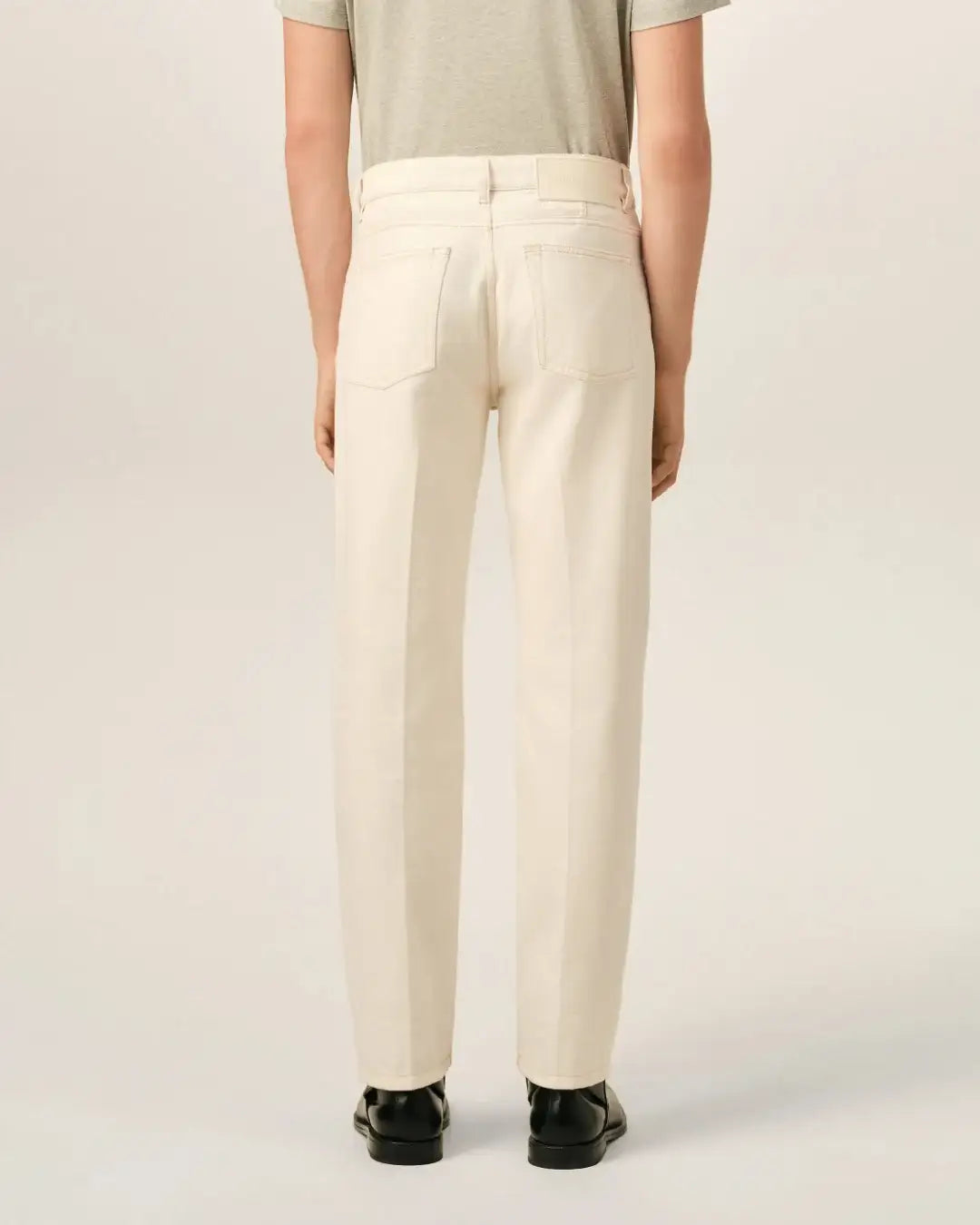 Pantalones Ami Paris Parisian Fit Jeans HTR921 DE0134 136 WHITE CREAM AMI PARIS