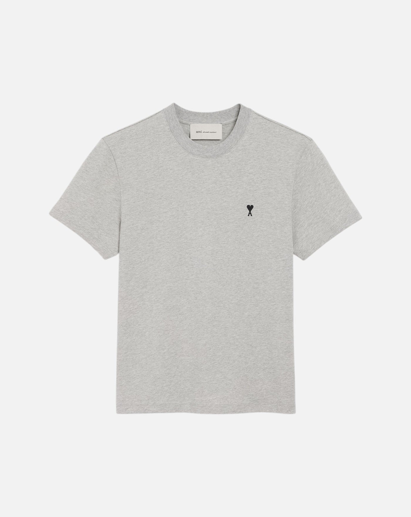 Camiseta Ami Paris with Contrasted Ami de Coeur HTS346 724 0951 HEATHER ASH GREY AMI PARIS