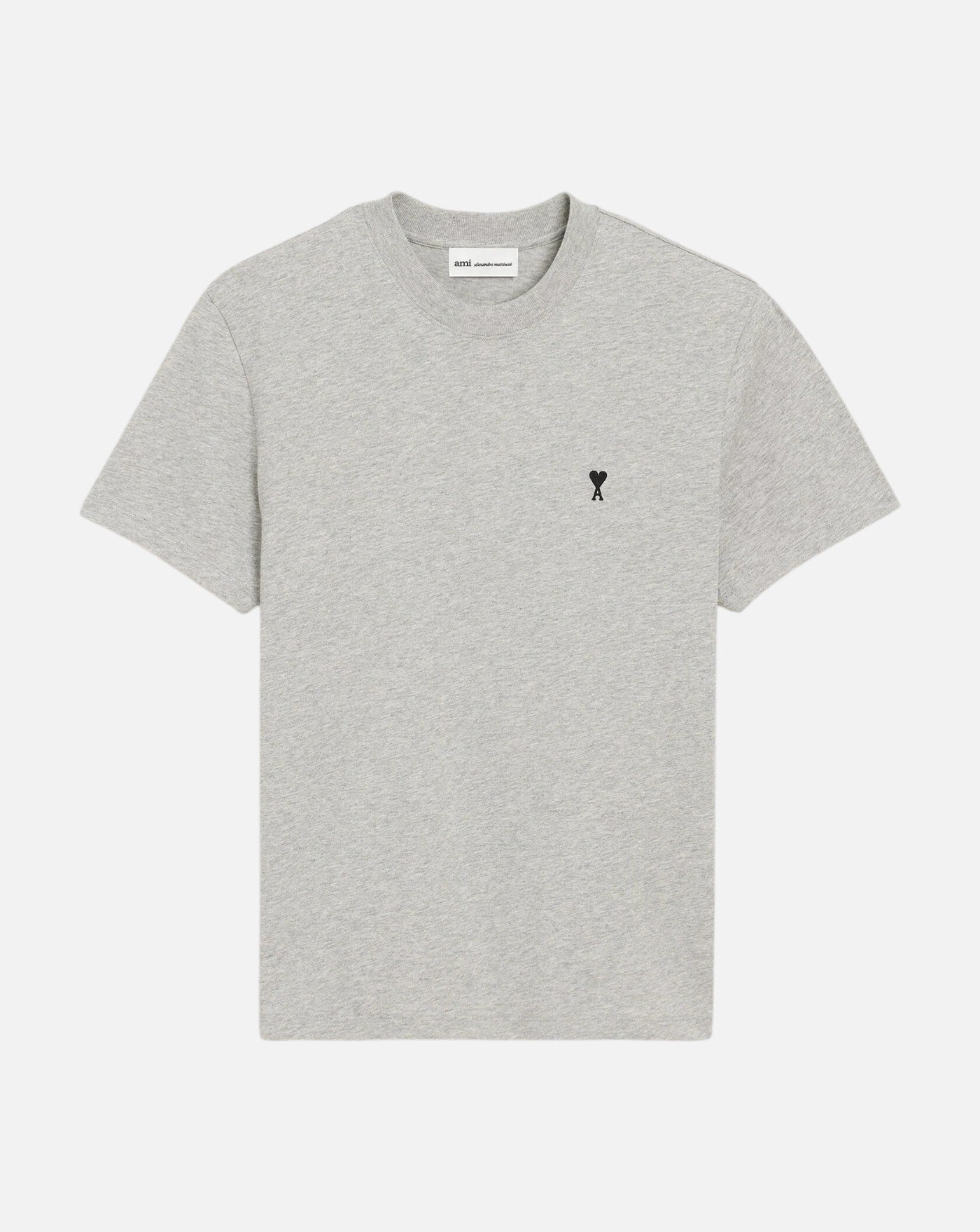 Camiseta Ami Paris with Contrasted Ami de Coeur HTS346 724 0951 HEATHER ASH GREY AMI PARIS