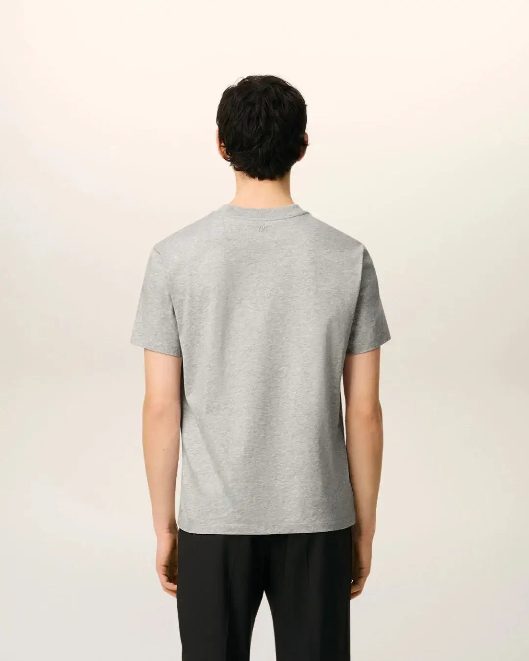 Camiseta Ami Paris with Contrasted Ami de Coeur HTS346 724 0951 HEATHER ASH GREY AMI PARIS