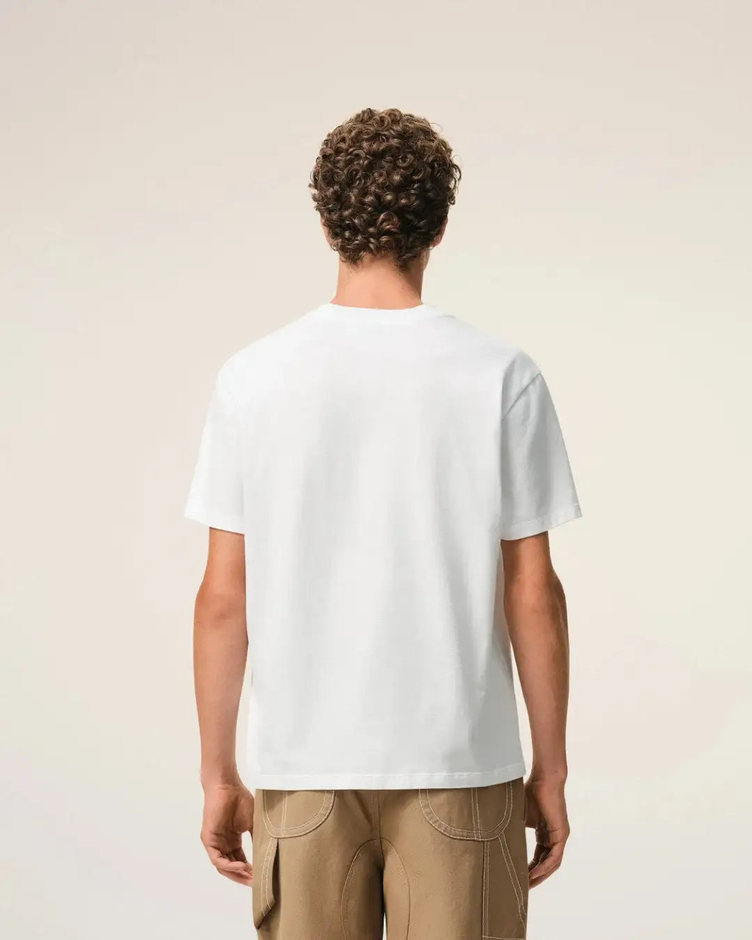 Camiseta Ami Paris with Contrasted Ami de Coeur HTS346 724 100 WHITE AMI PARIS