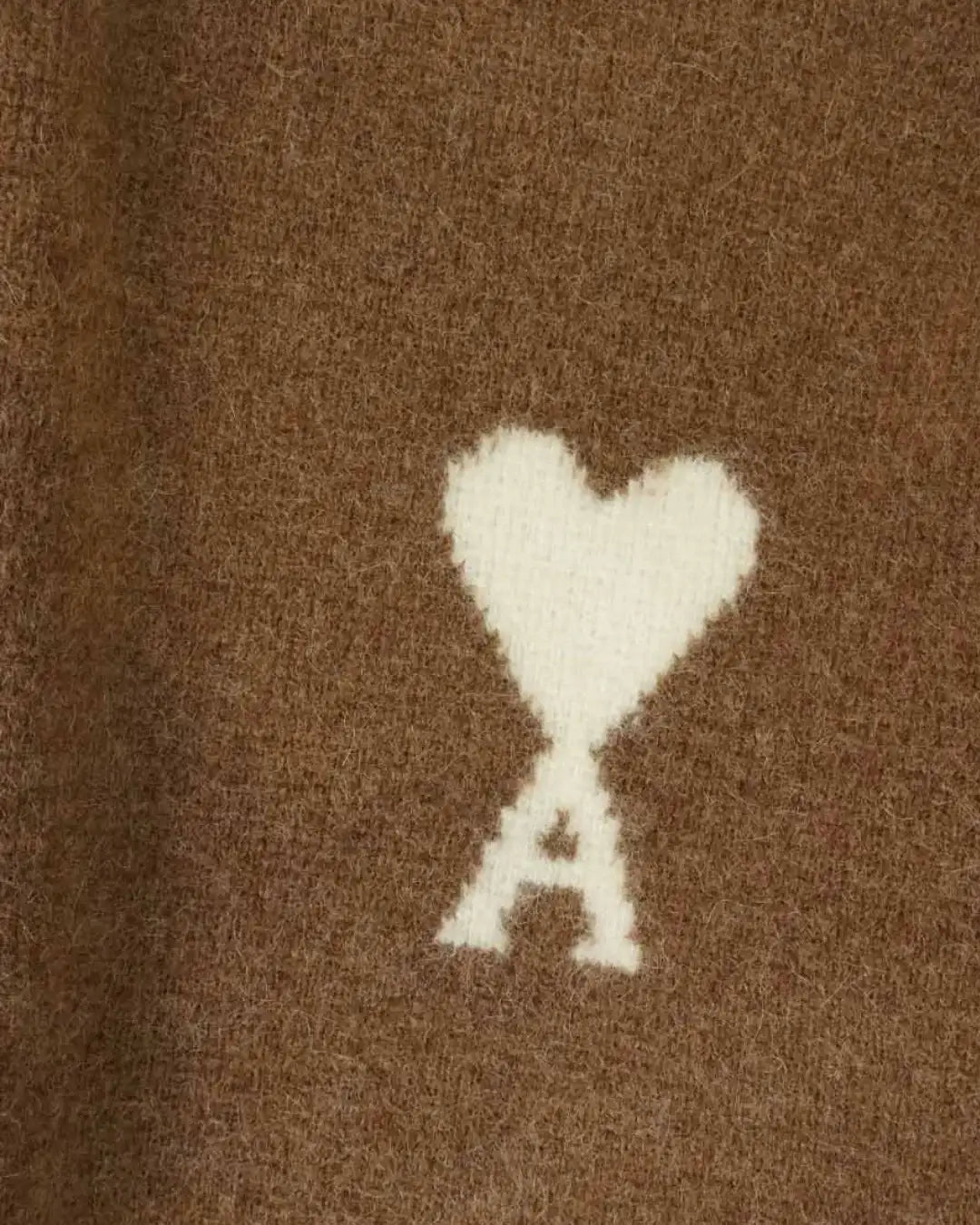 Jersey Ami Paris Crewneck Quota Sweater UKS836KN0135W A362 CHOCOLATE AMI PARIS