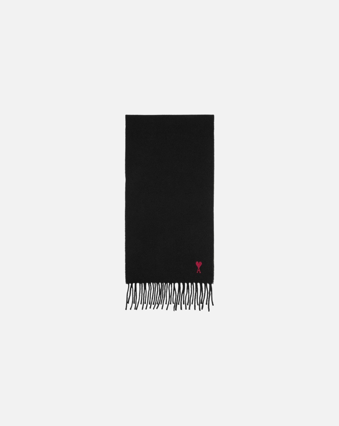 Bufanda Ami Paris Quota Wool Scarf with Red USF705 AW0047 001 AMI PARIS