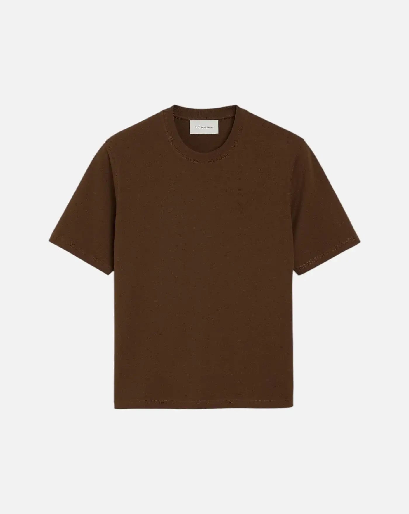 Camiseta Ami Paris with Tonal Embossed Big Ami de Coeur UTS357 726 2221 CHOCOLATE AMI PARIS