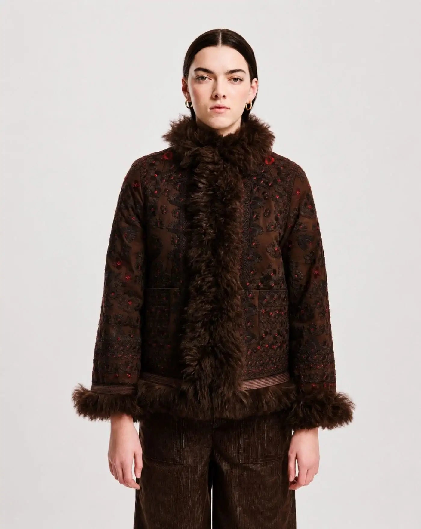 Chaqueta Andik Batik Sando Jacket SANDO1JKT CHOCOLAT ANTIK BATIK