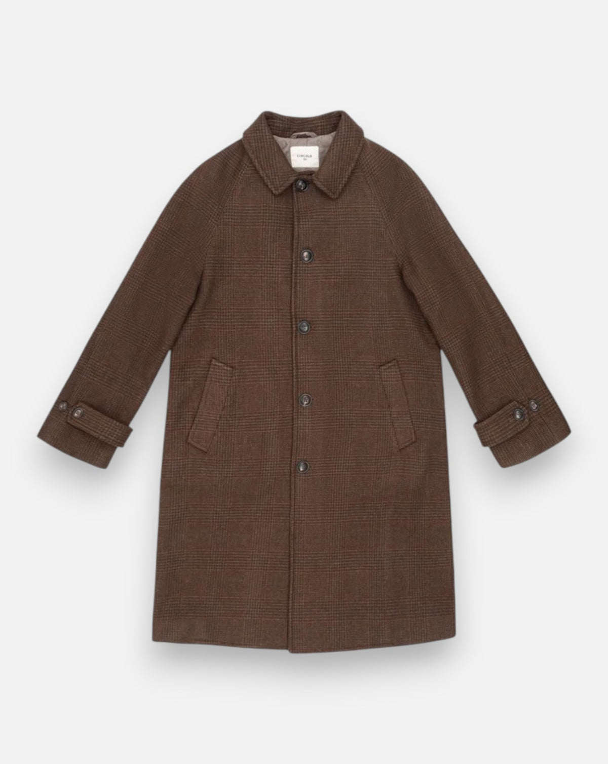 Abrigo Circolo Raglan Coat Wool Check CN5541 1401T CIRCOLO 1901