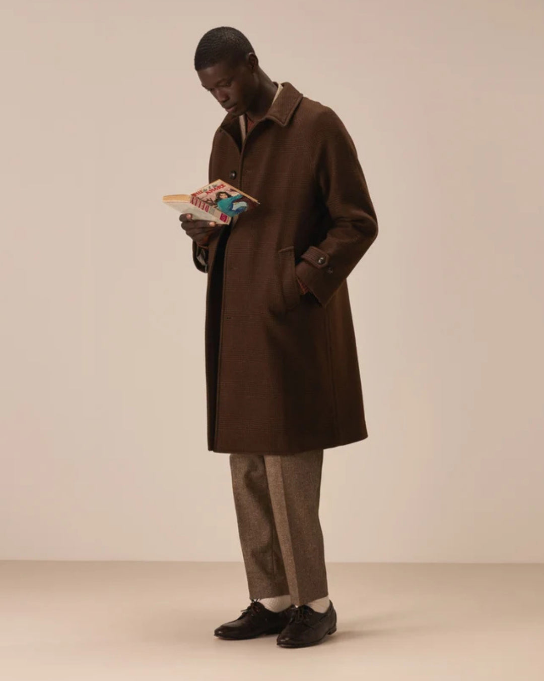 Abrigo Circolo Raglan Coat Wool Check CN5541 1401T CIRCOLO 1901