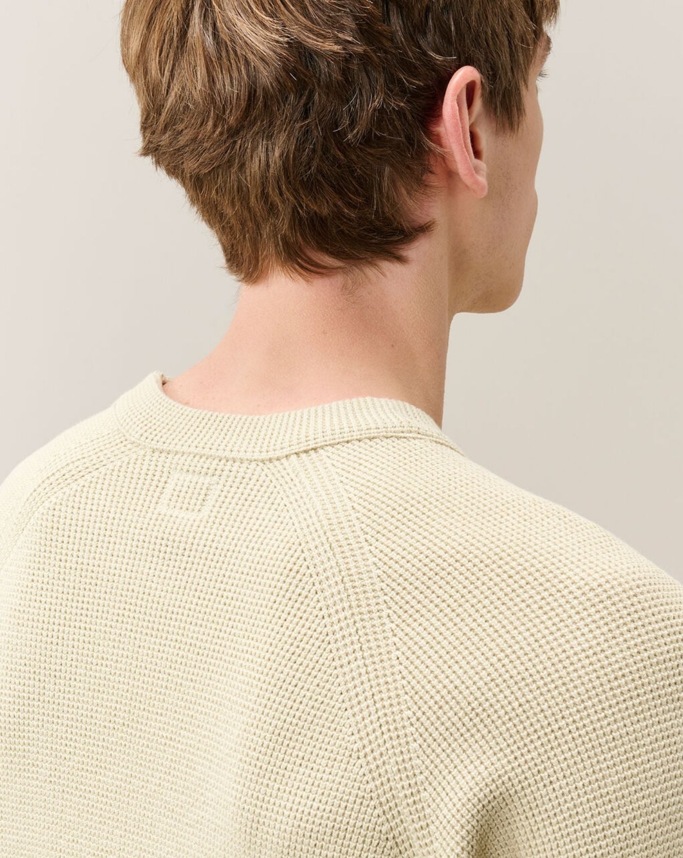 Jersey C.P. Company Waffle Knit Cotton Lens Crewneck Sweater<BR/> 21CMKN057A110754A 120 C.P. COMPANY