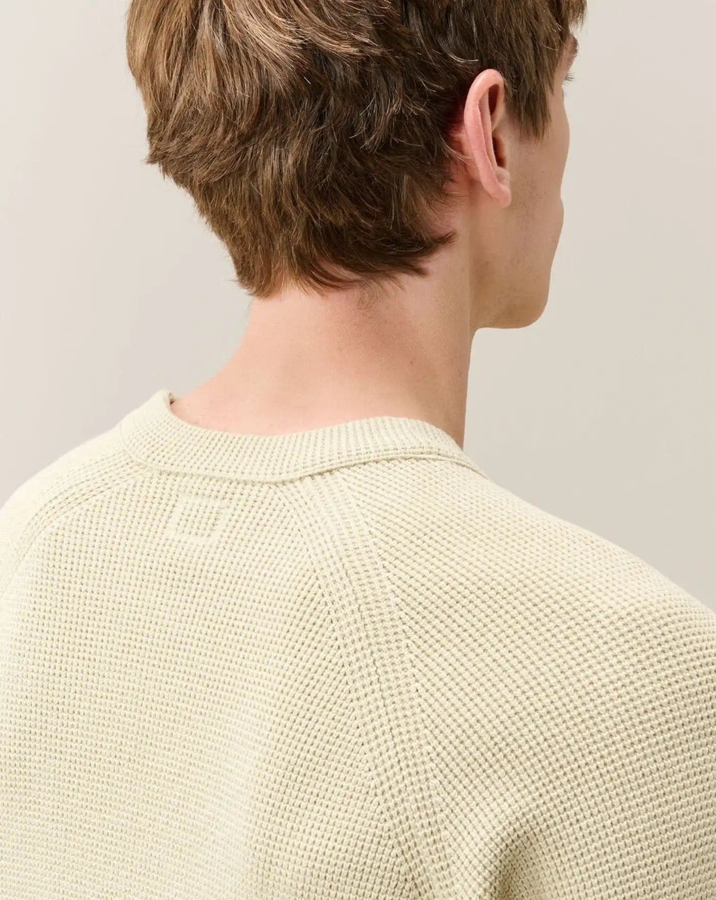 Jersey C.P. Company Waffle Knit Cotton Lens Crewneck Sweater<BR/> 21CMKN057A110754A 120 C.P. COMPANY