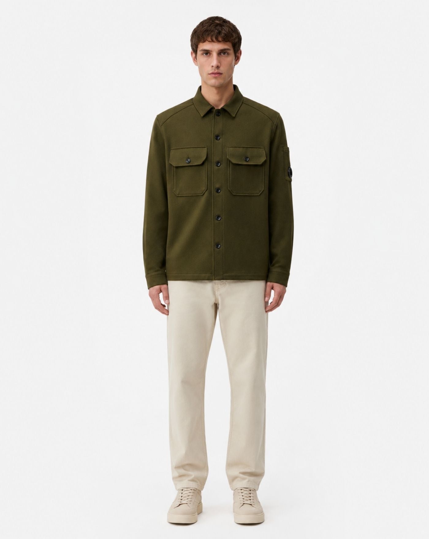 Chaqueta C.P. Company Overshirt In Felted Wool 21CMOS261A110804A 683 C.P. COMPANY
