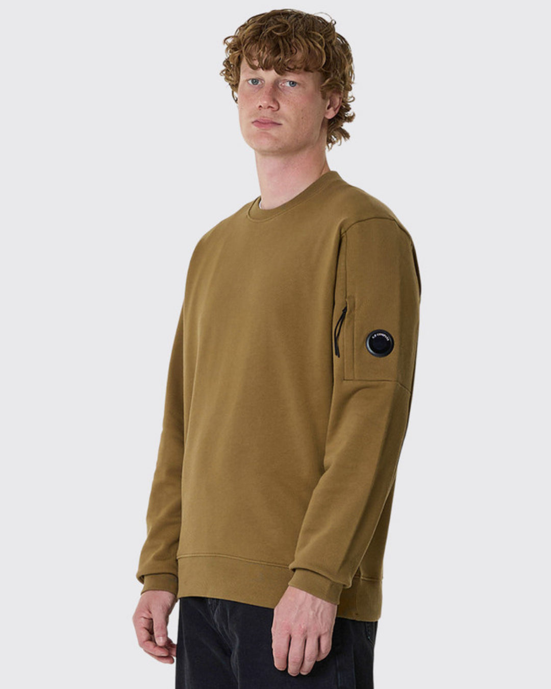 Sudadera C.P. Company Diagonal Raised Fleece Crewneck Lens 21CMSS713A 005086W 683 C.P. COMPANY