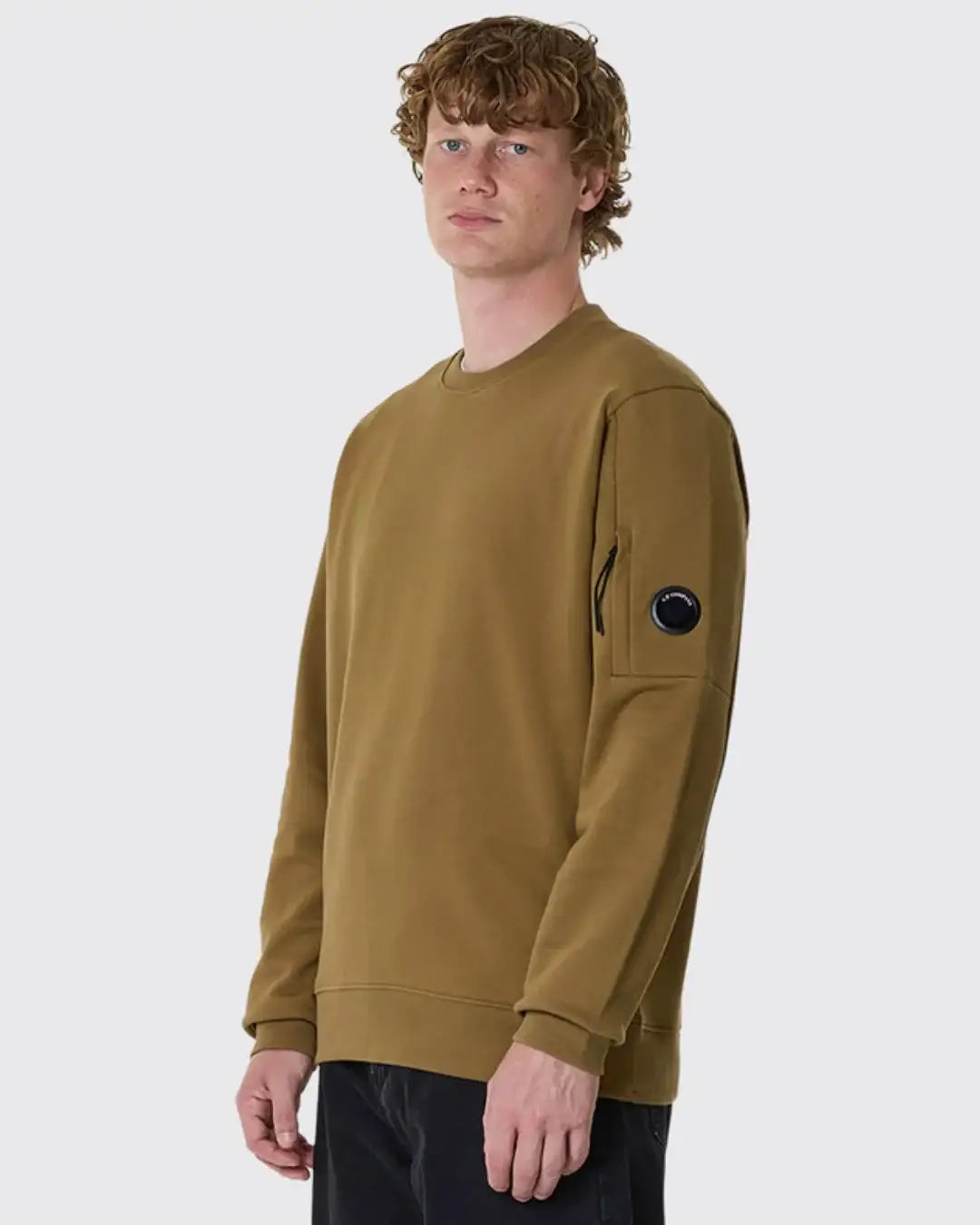 Sudadera C.P. Company Diagonal Raised Fleece Crewneck Lens 21CMSS713A 005086W 683 C.P. COMPANY