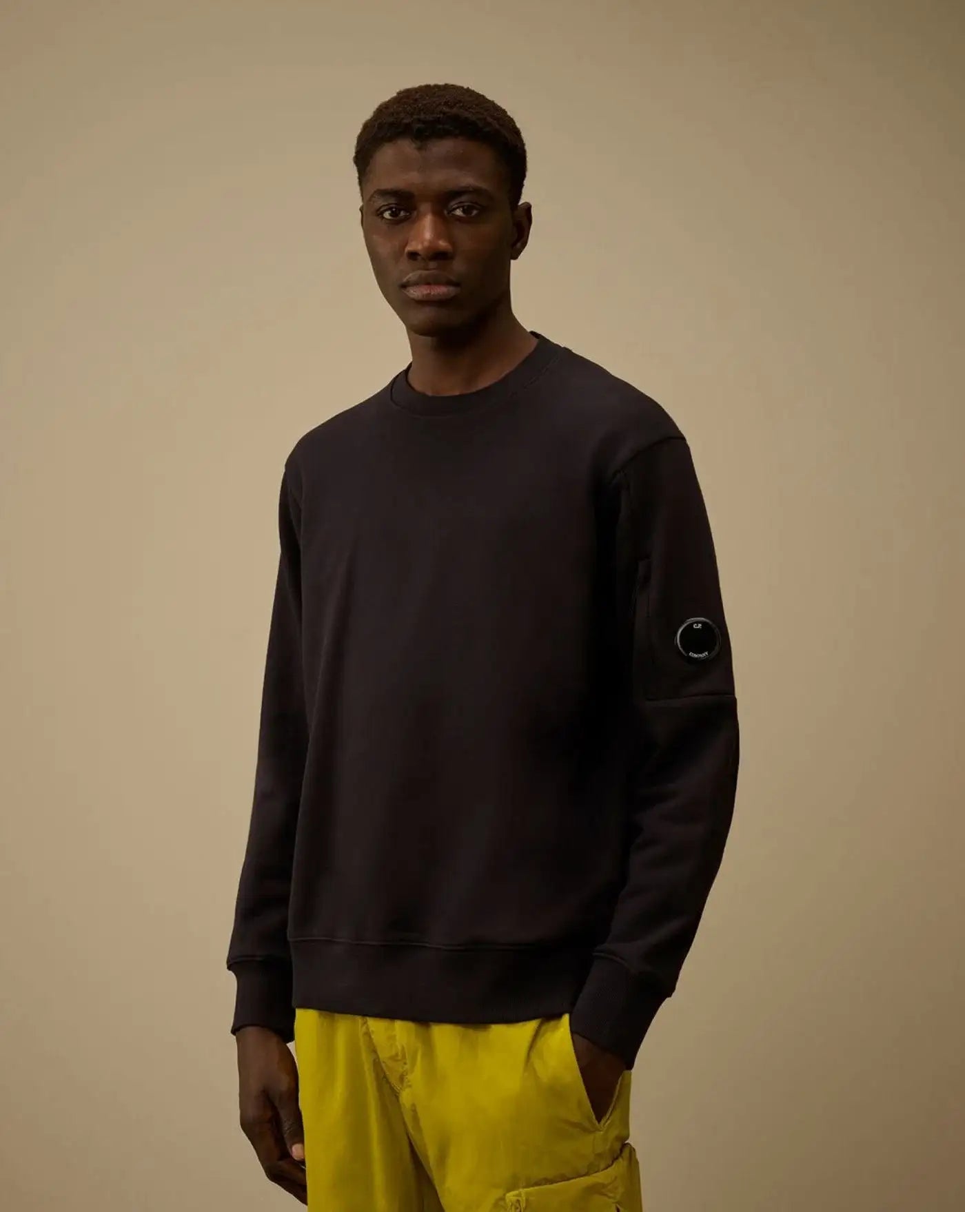 Sudadera C.P. Company Diagonal Raised Fleece Crewneck Lens RCCMSS713A005086W 888 C.P. COMPANY