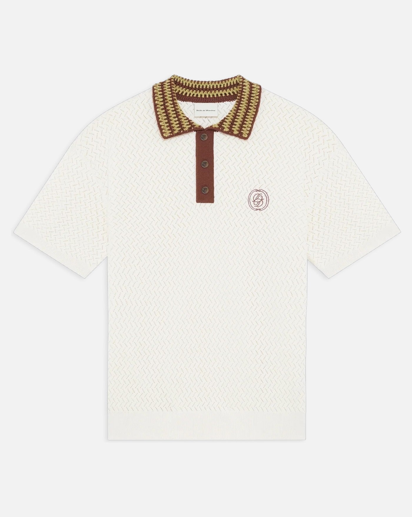 Polo Drole de Monsieur Maille Ajoure D Miroir PO206 CO292 OW DROLE DE MONSIEUR