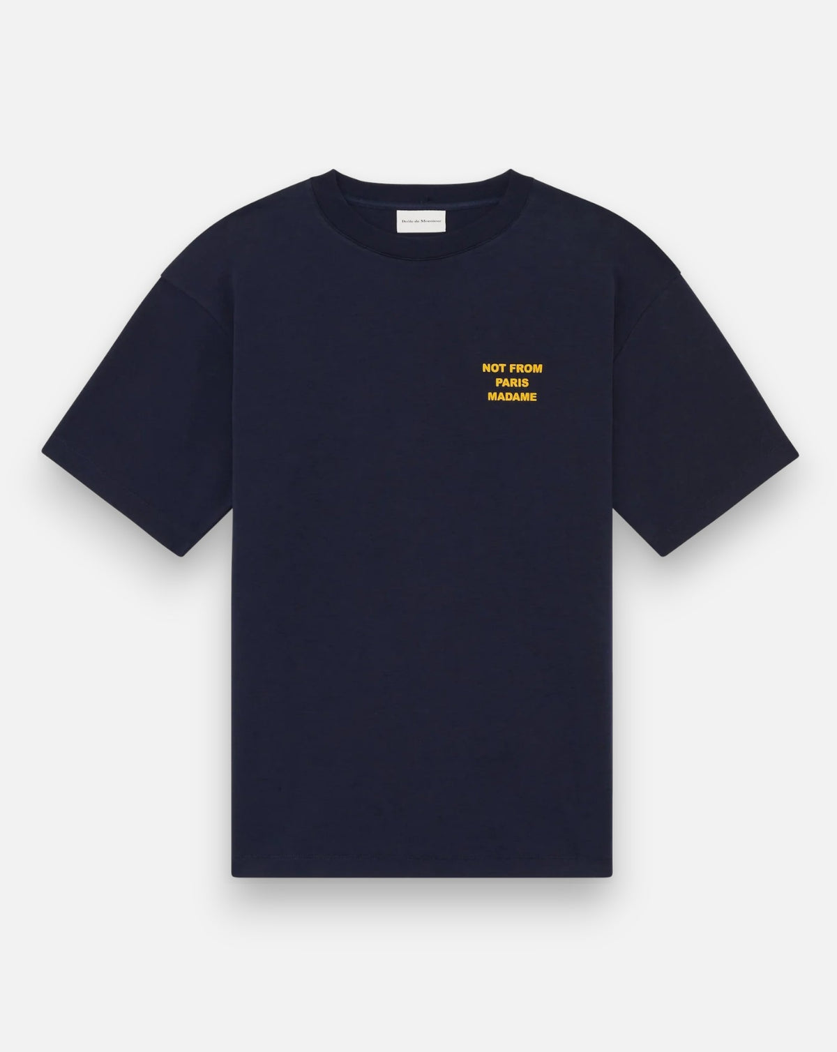 Camiseta Drole de Monsieur Bold Slogan TS203 CO002 NAVY/YELLOW DROLE DE MONSIEUR