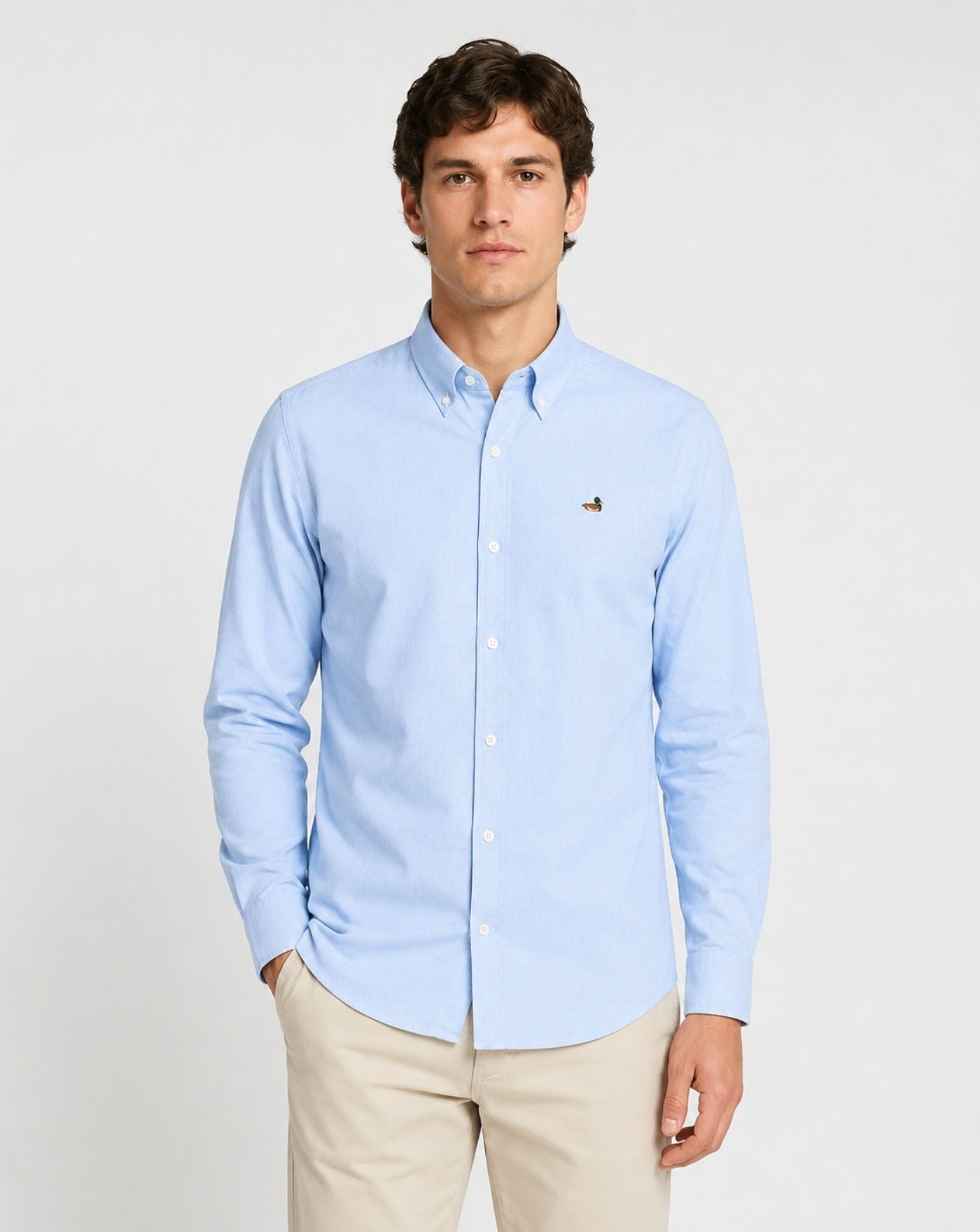 Camisa Edmmond Duck Shirt Oxford 3261001500 PLAIN LIGHT BLUE EDMMOND