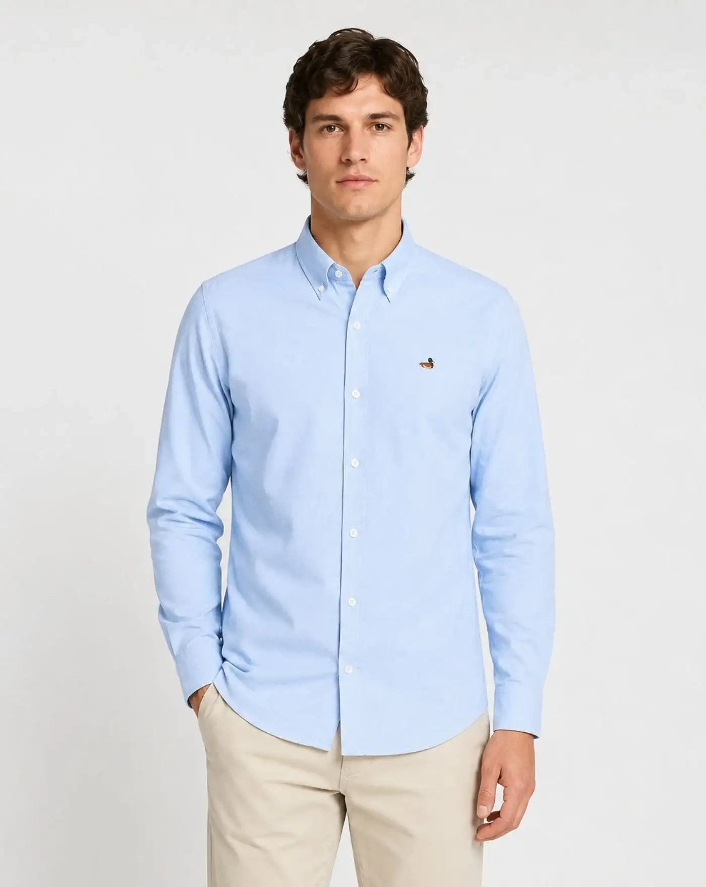 Camisa Edmmond Duck Shirt Oxford 3261001500 PLAIN LIGHT BLUE EDMMOND