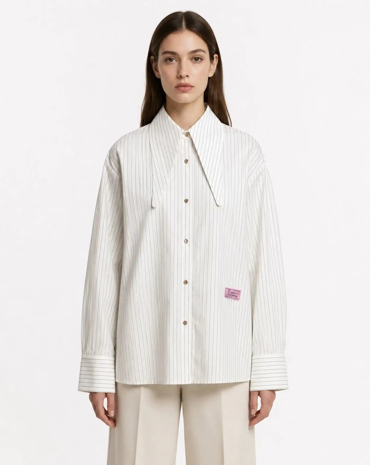 Camisa Essentiel Antwerp Kacao Tied Collar KACAO K10W ESSENTIEL ANTWERP