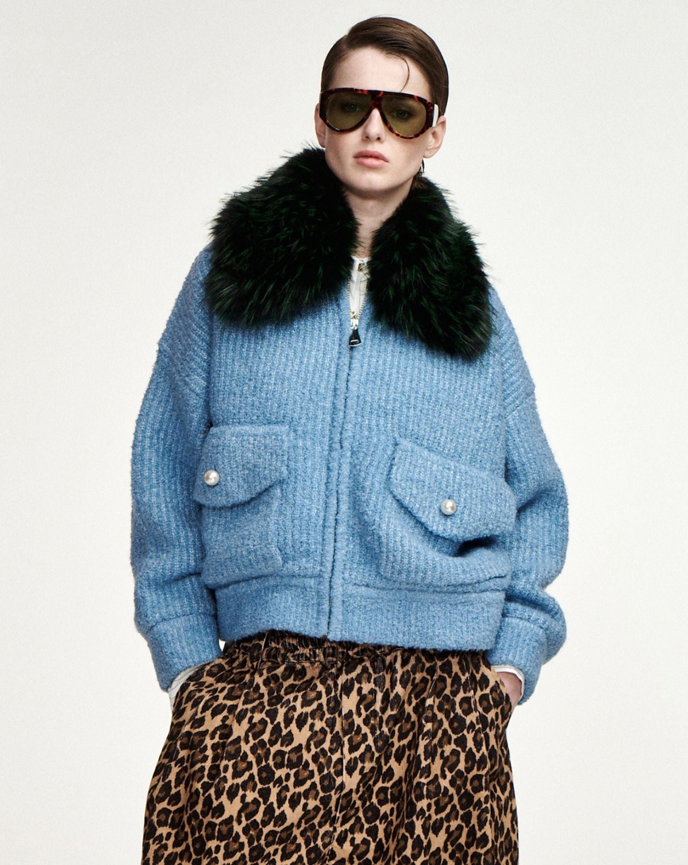 Chaqueta Essentiel Antwerp Kanada Knitted Jacket With Fur KANADA AA19 ESSENTIEL ANTWERP